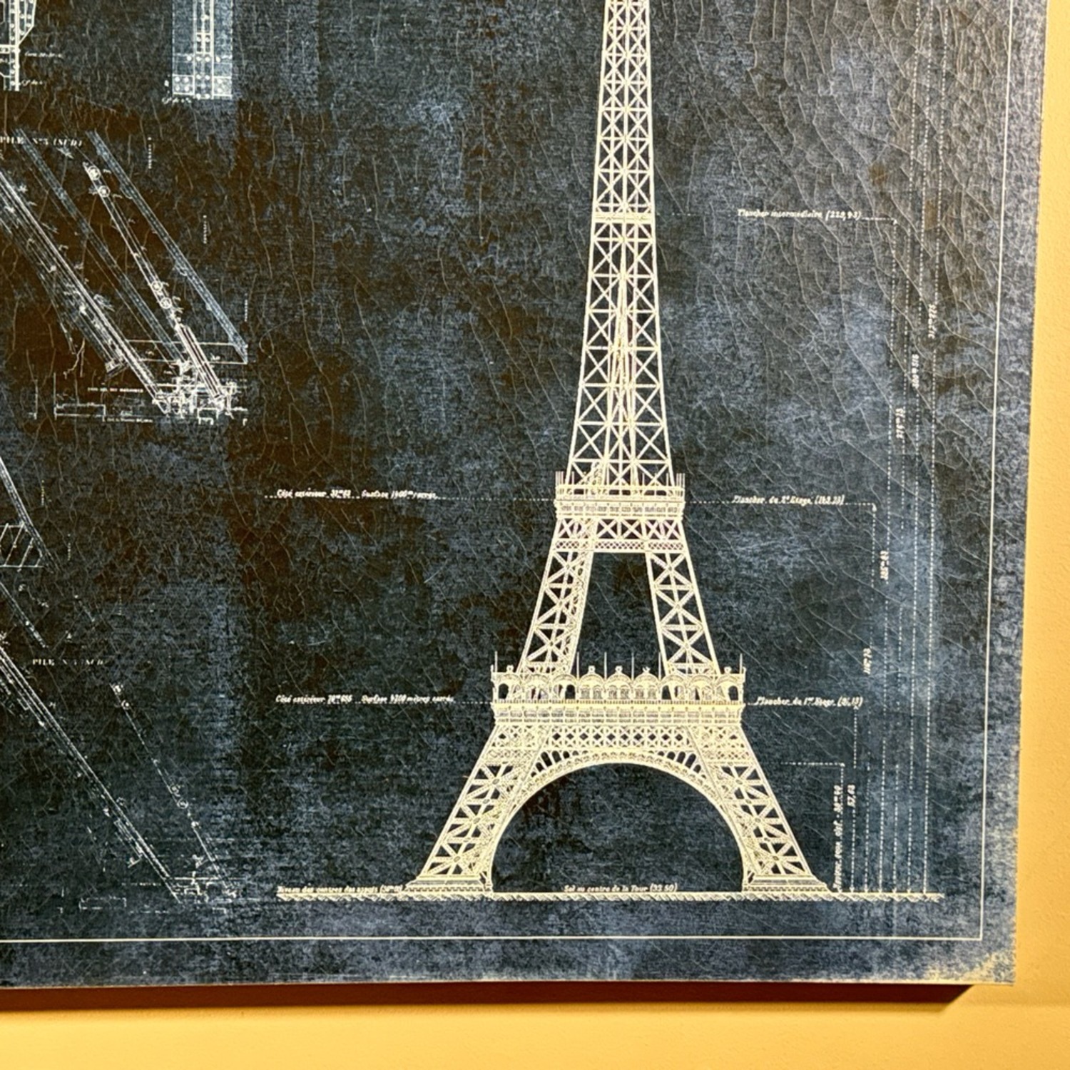 Eiffel Tower Diagram Gilcee Wall Art - image-6