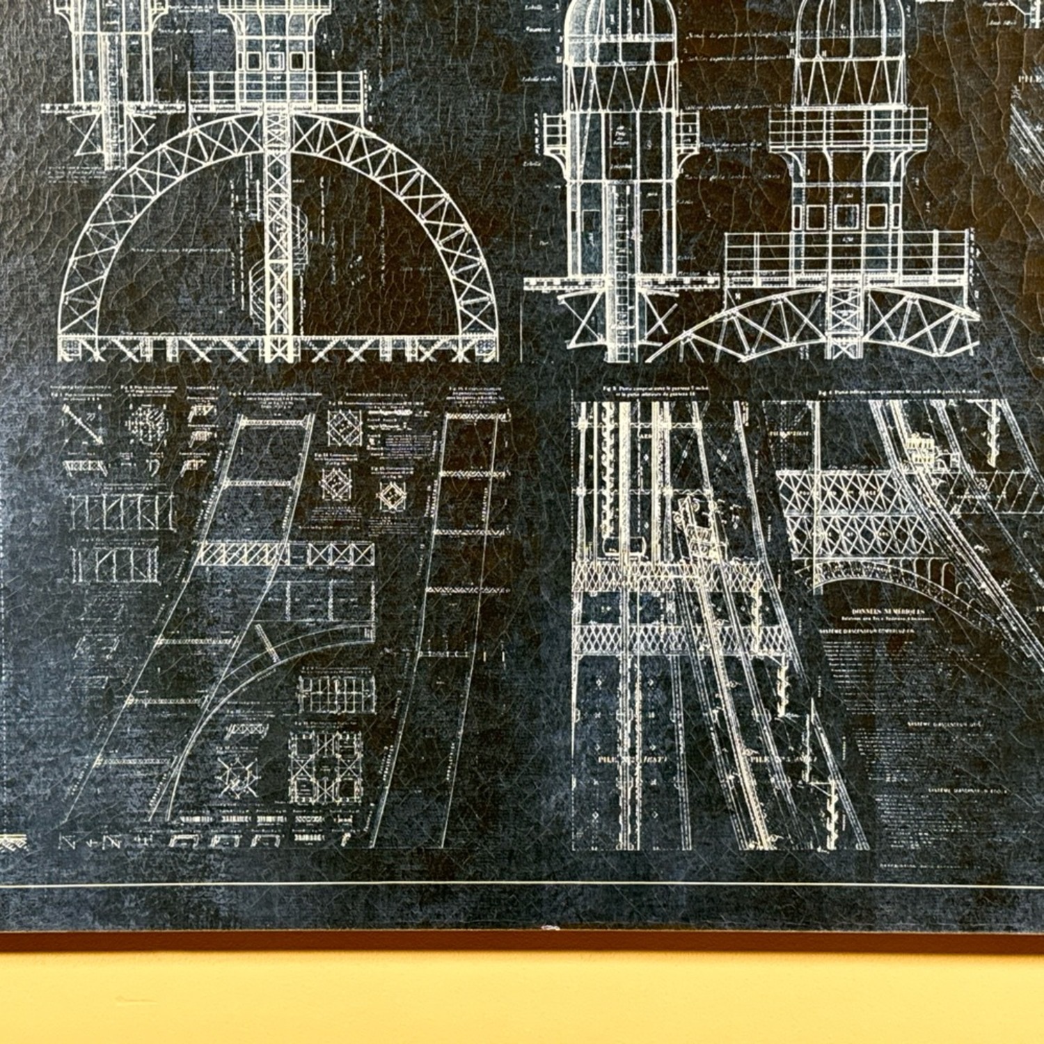 Eiffel Tower Diagram Gilcee Wall Art - image-7