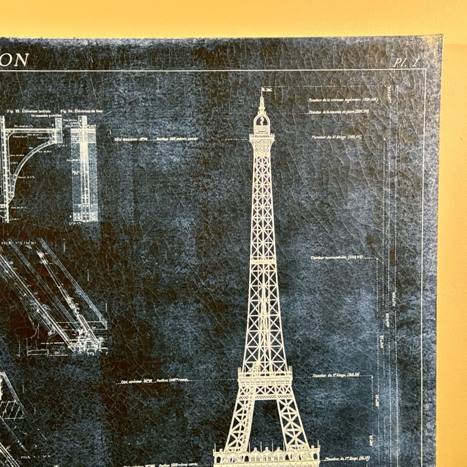 Eiffel Tower Diagram Gilcee Wall Art - image-4