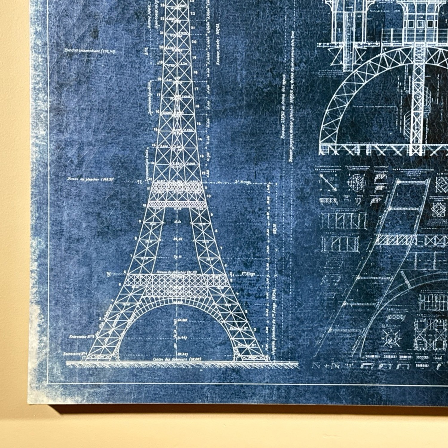 Eiffel Tower Diagram Gilcee Wall Art - image-5