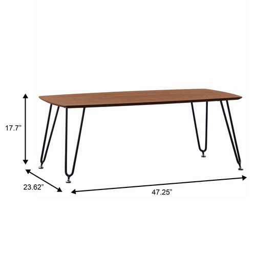 Used Elmwood Rectangular Walnut MDF Wood Coffee Table for sale on AptDeco