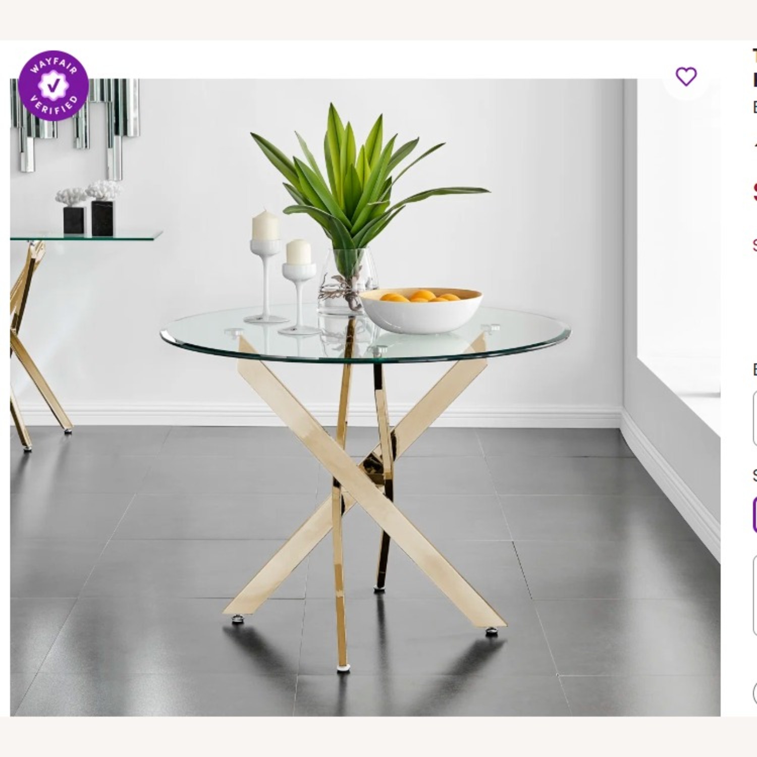 Glasss Dining Table - Seats 4 - image-4