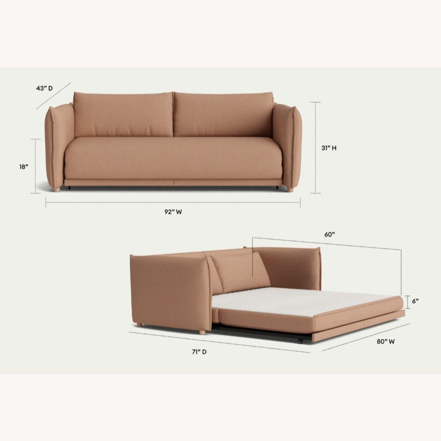 Koala Byron 92" Sofa Bed - image-4
