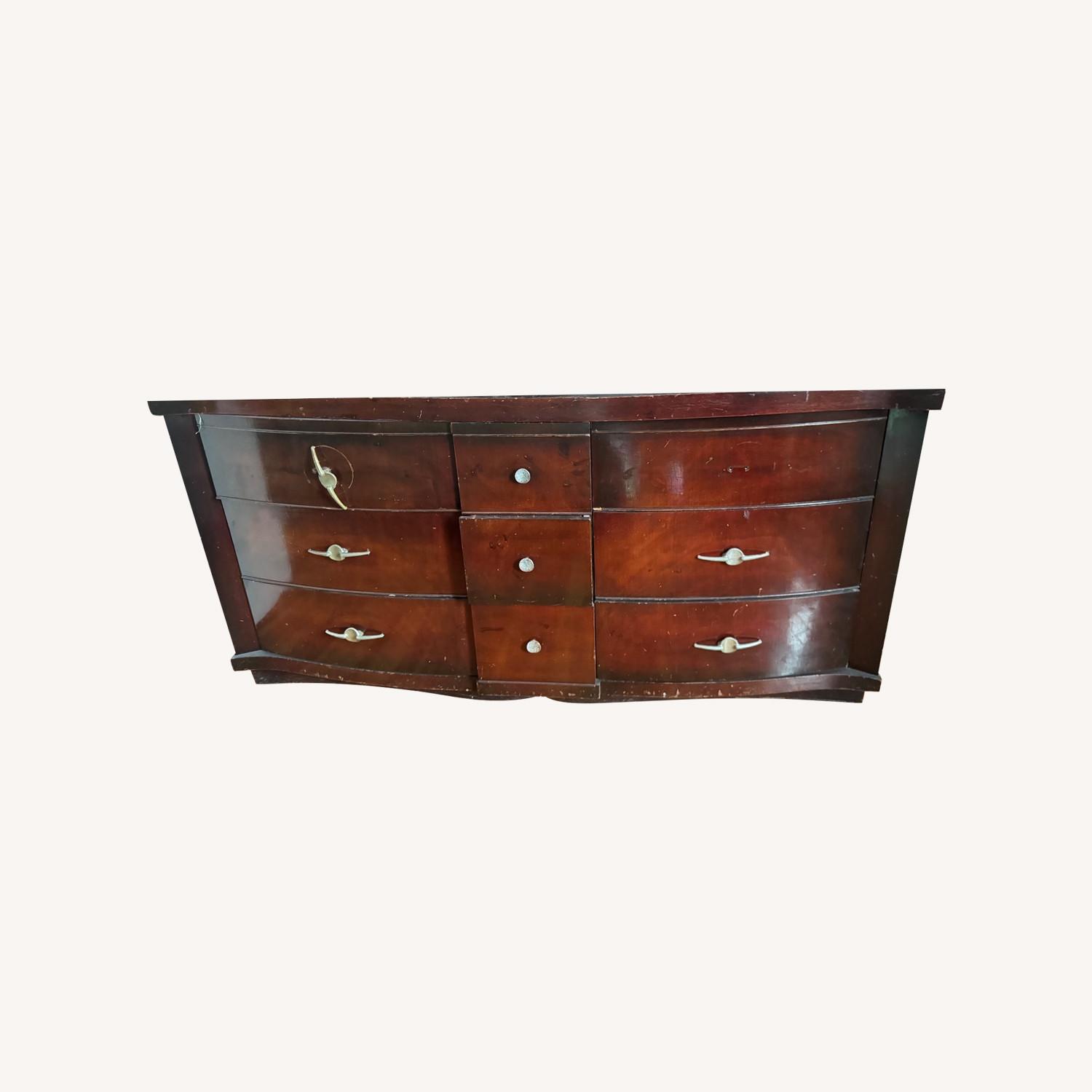 Mahogany 9 Drawer Dresser  - image-0