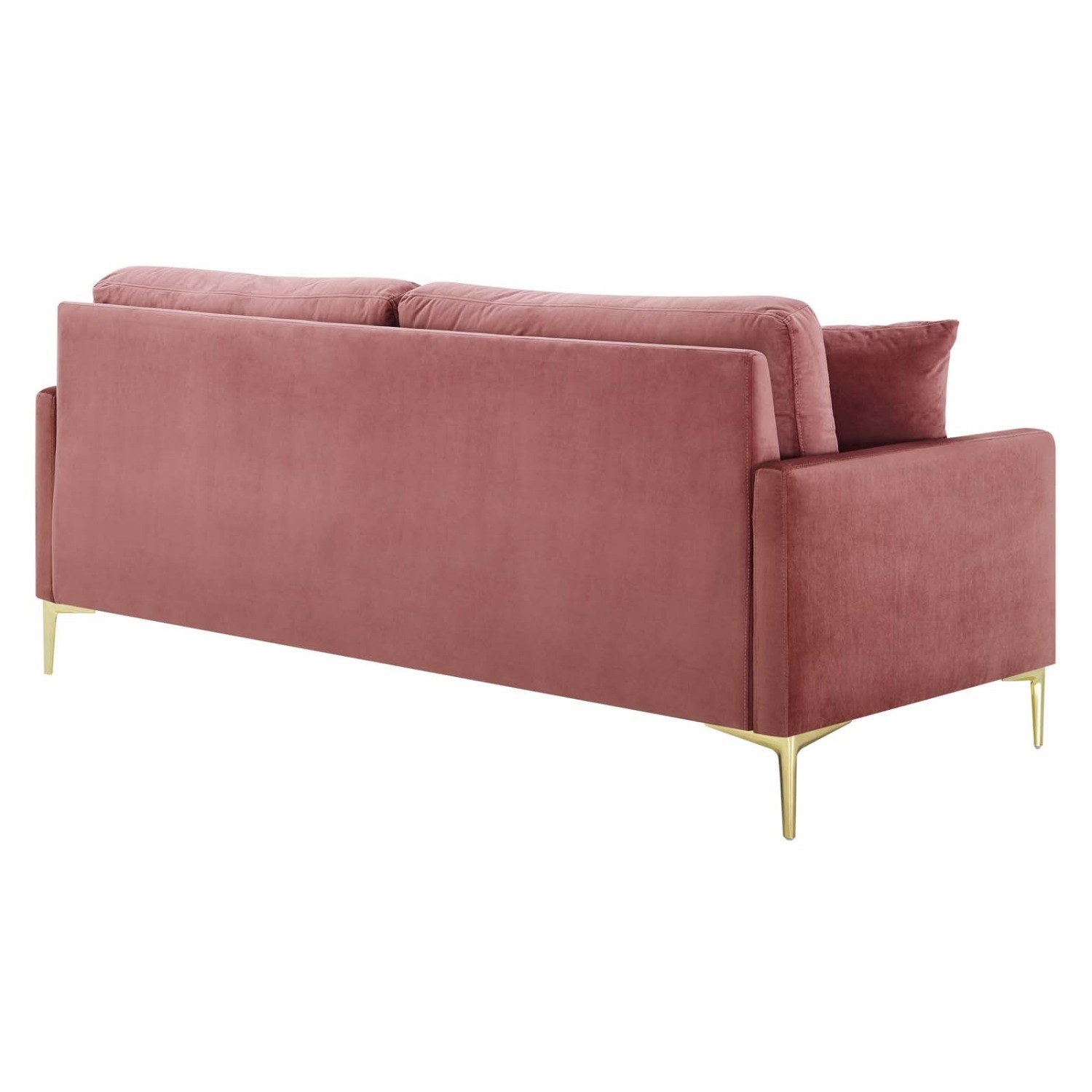 Sofa In Dusty Rose Performance Velvet Upholstery - image-3