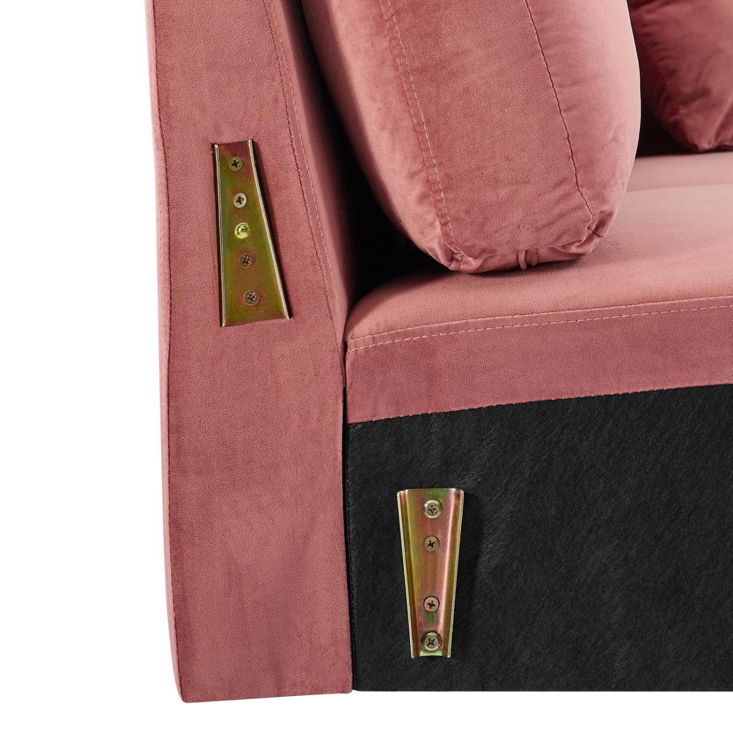 Sofa In Dusty Rose Performance Velvet Upholstery - image-7