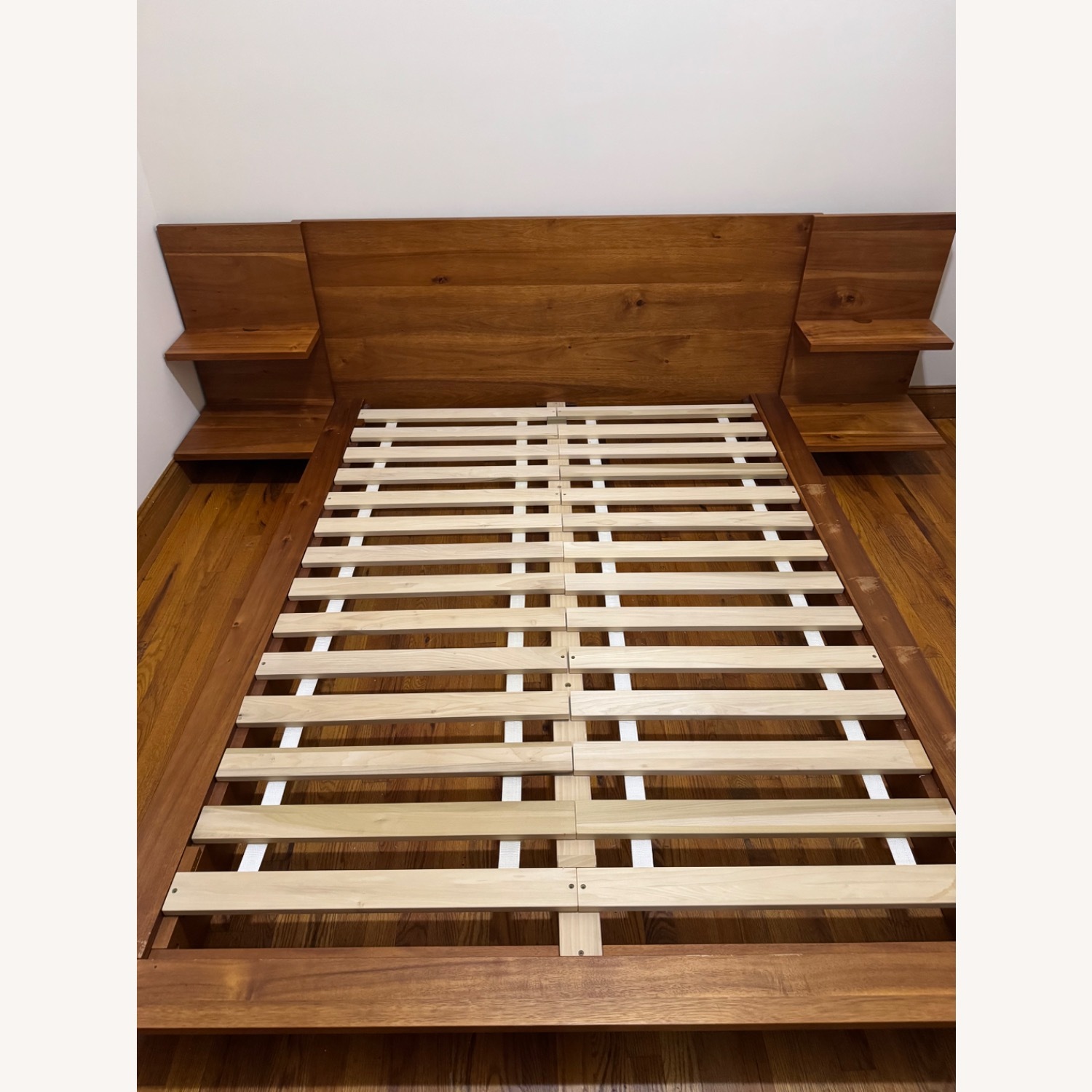 CB2 Andes Acacia Wood Platform Bed - image-1