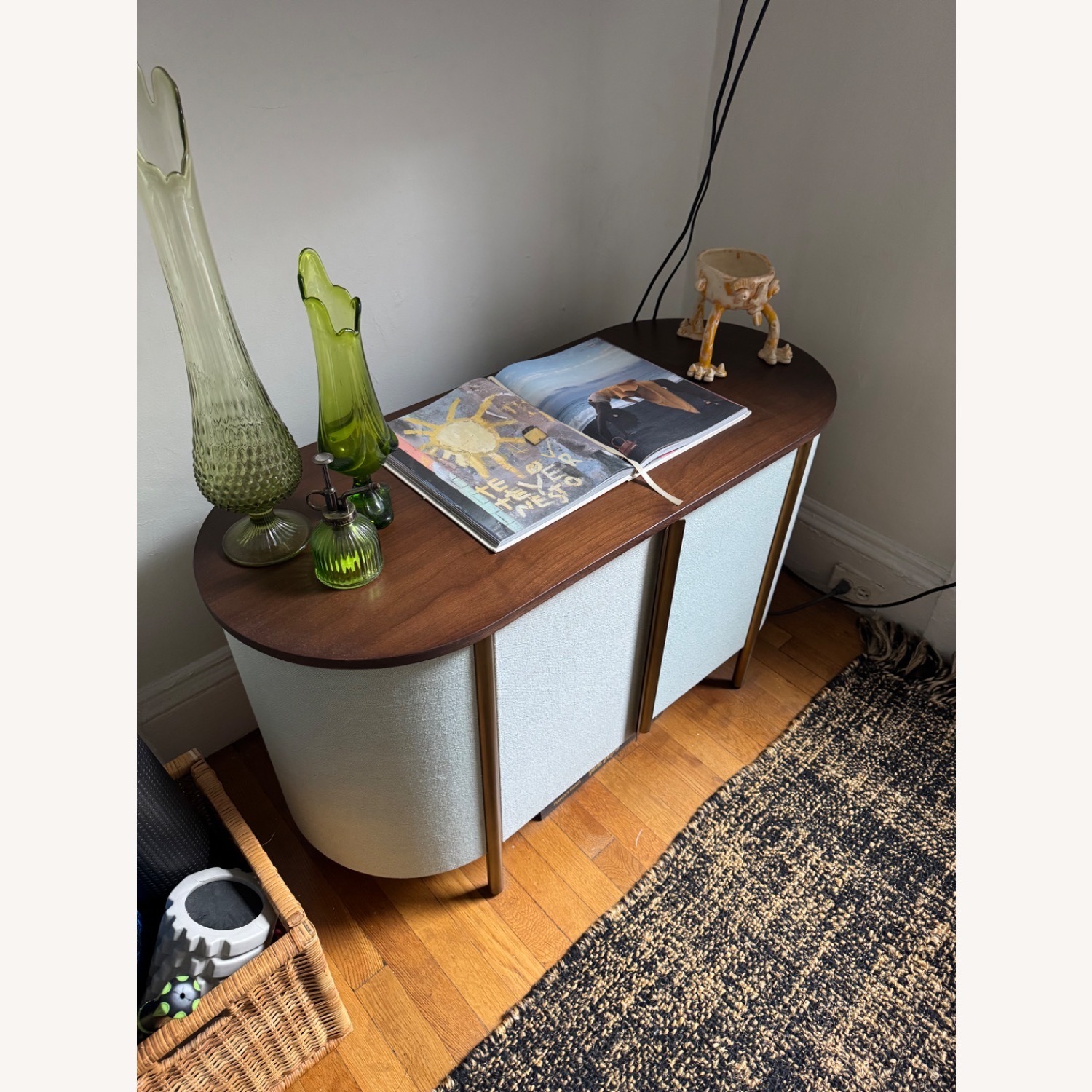 Crate & Barrel Avedore Sage Green 42" Media Console - image-2