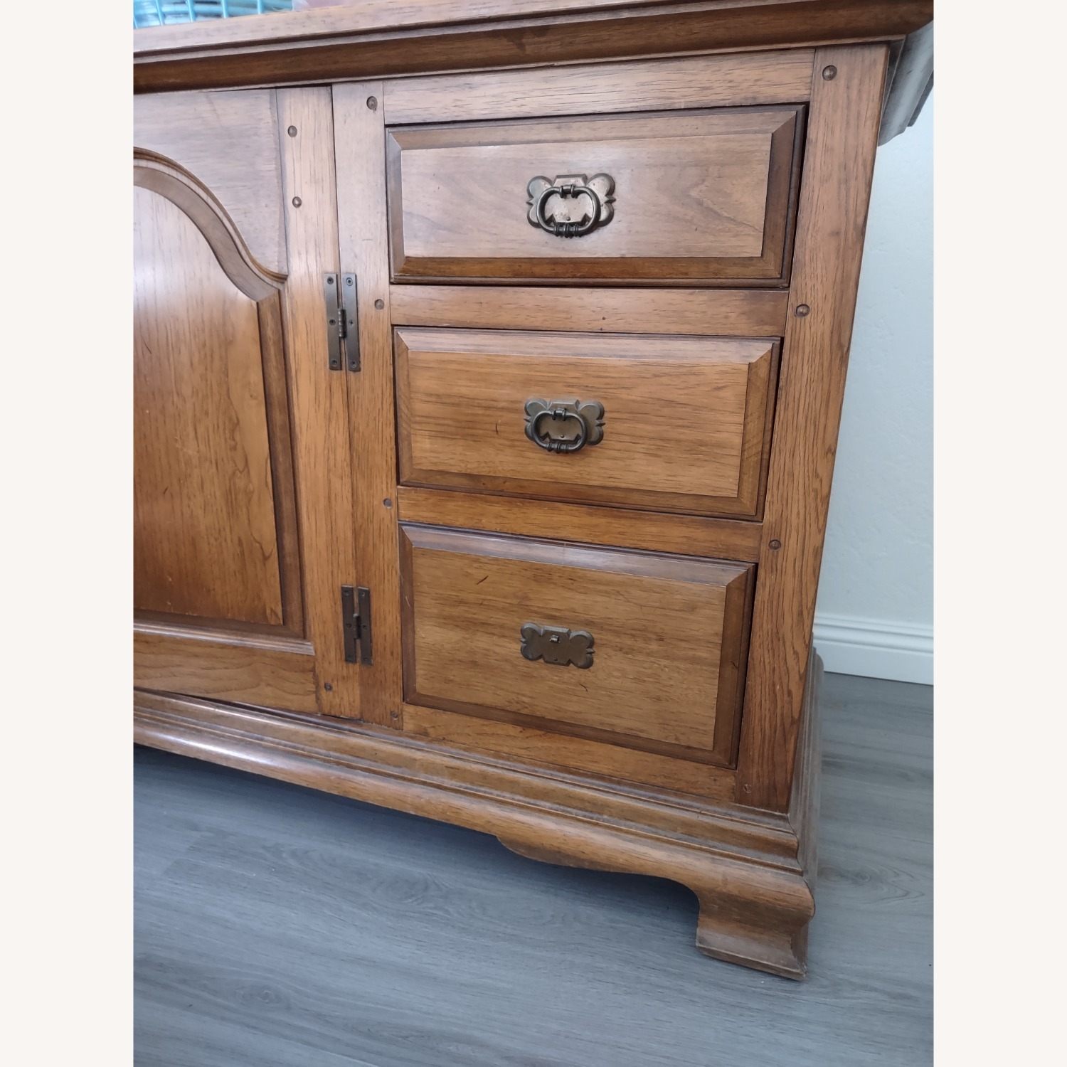 Bekins Oak Buffet Cabinet - image-3