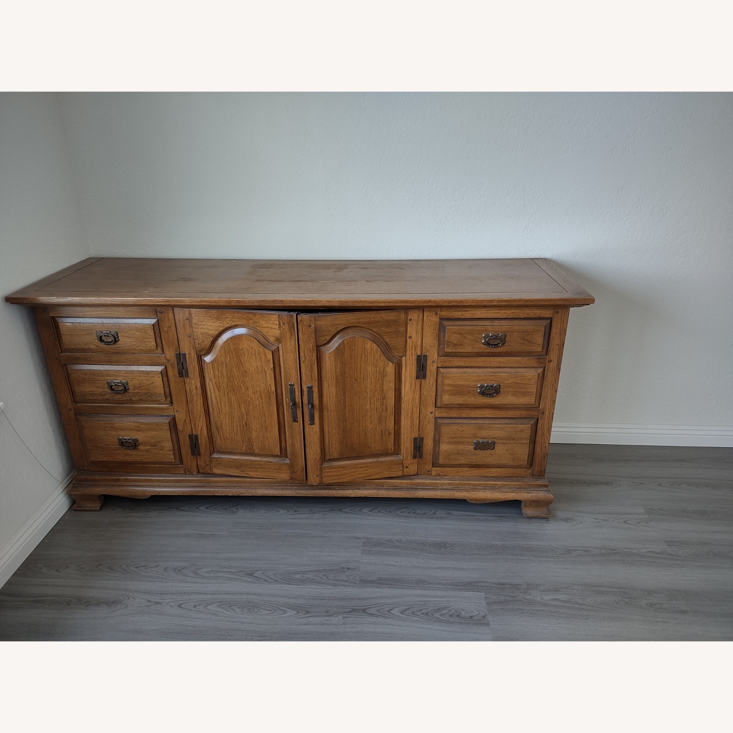 Bekins Oak Buffet Cabinet - image-1