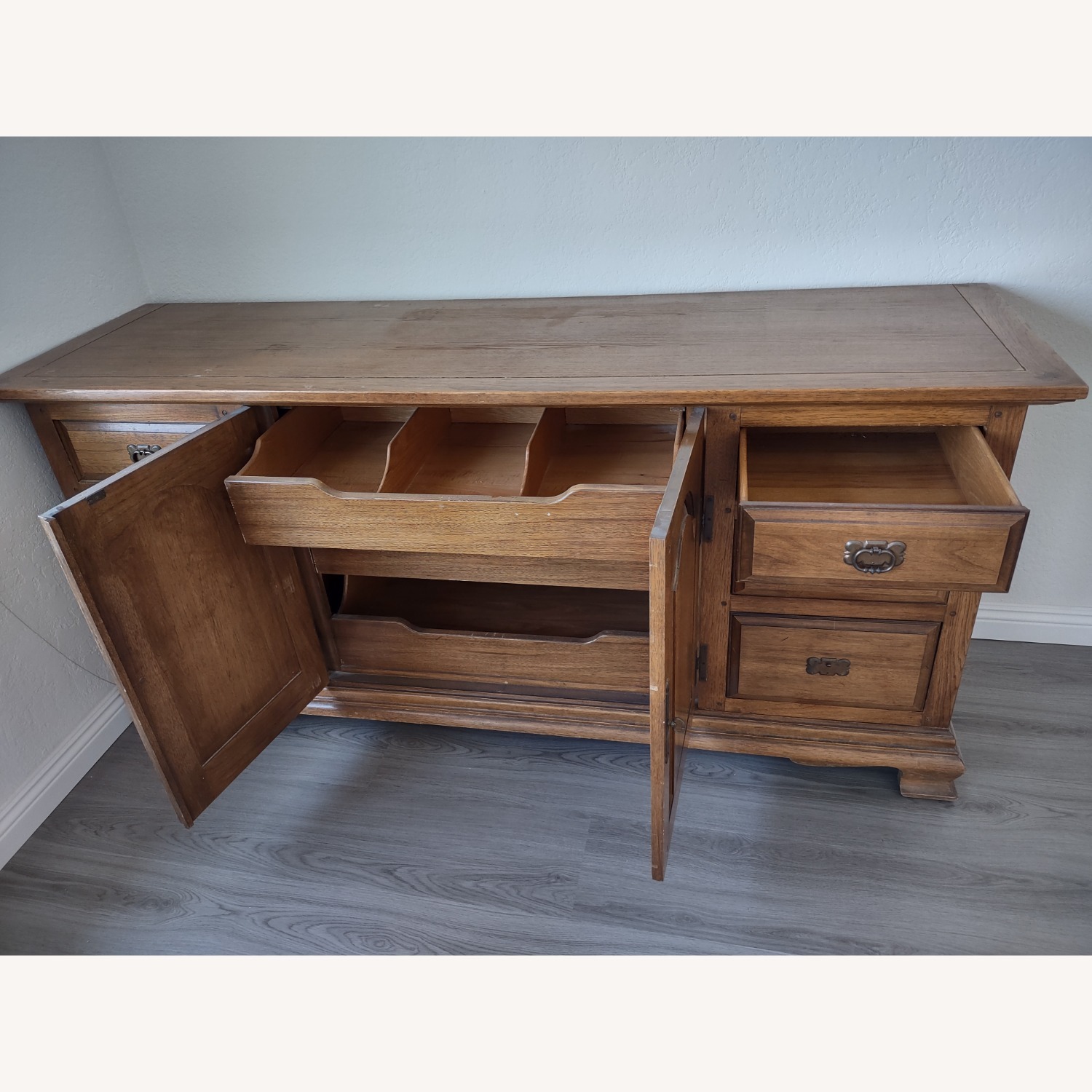 Bekins Oak Buffet Cabinet - image-2