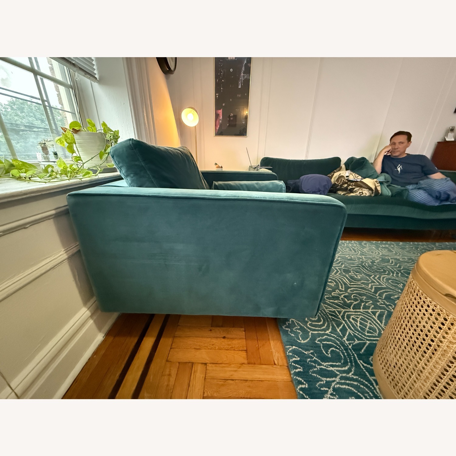 Sven 42" Tufted Velvet Lounge Chair - image-3