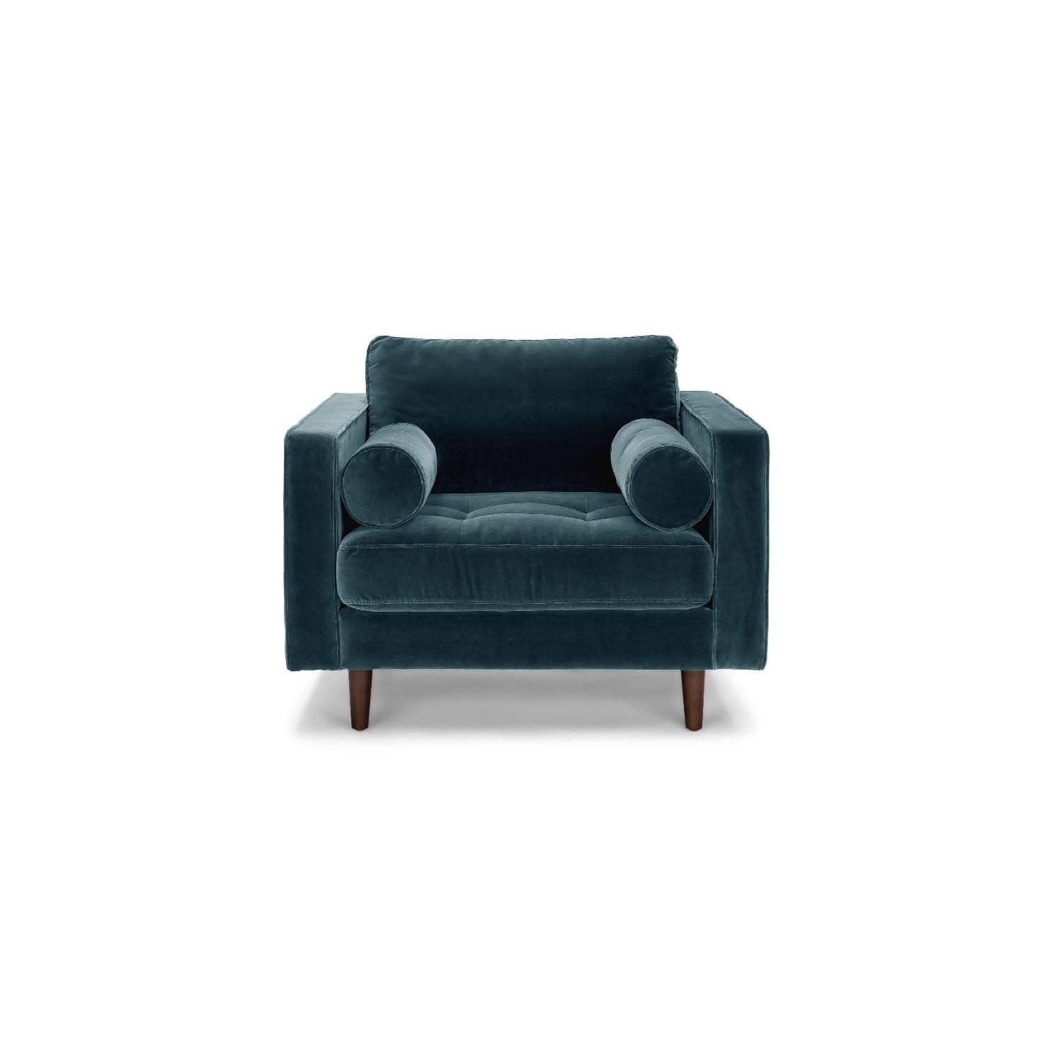 Sven 42" Tufted Velvet Lounge Chair - image-0