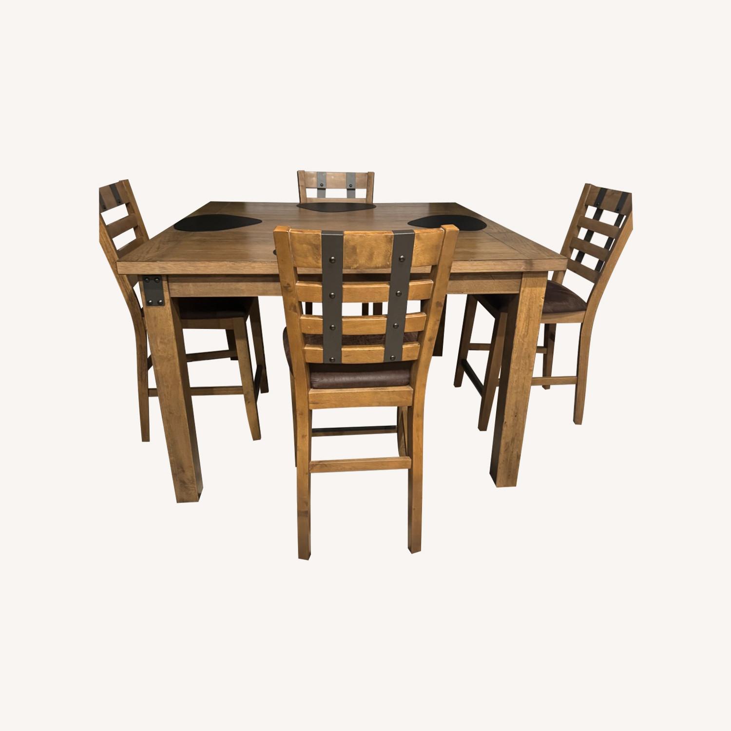 Wood Dining Table Set - image-0