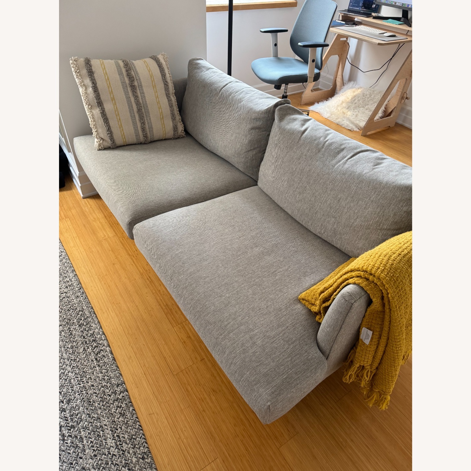 Article Grey Two-Seater Sofa - image-3