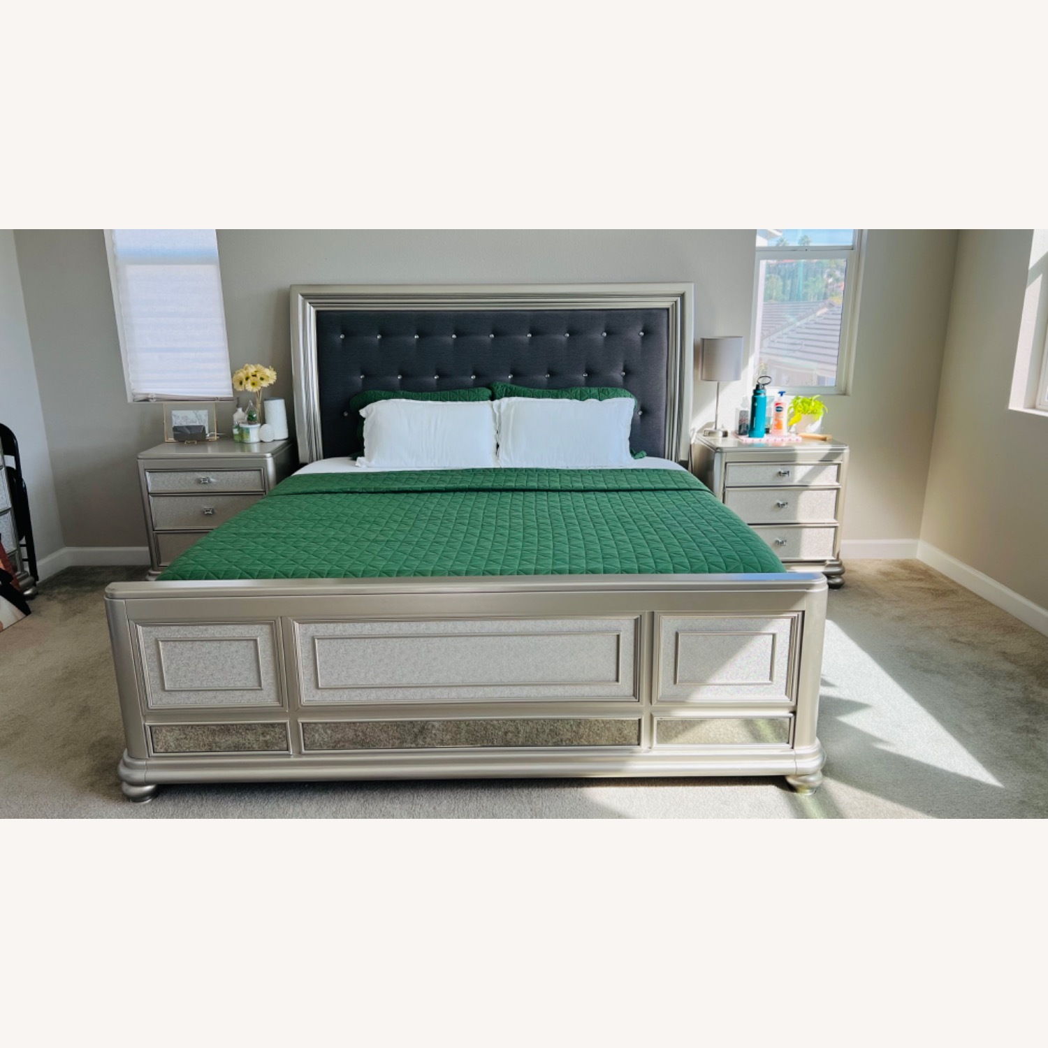 Coralyane Silver King Size Bed  - image-1