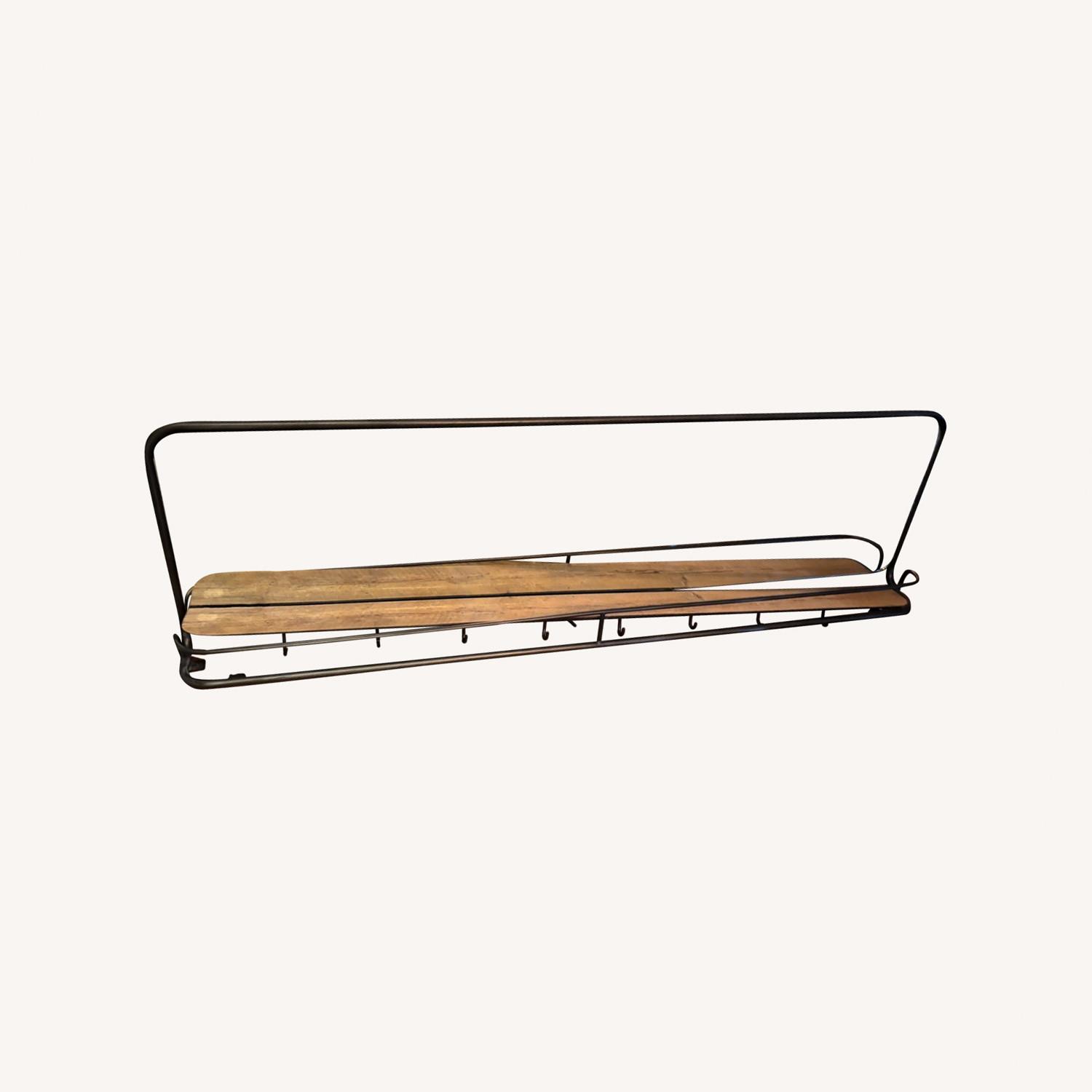 West Elm Entryway Mirror + Hooks - image-0