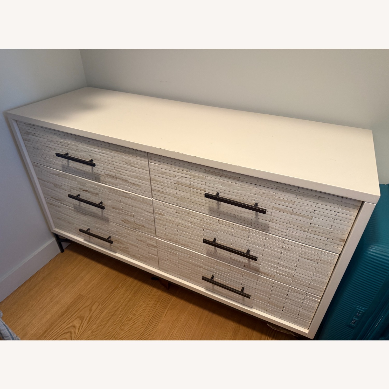West Elm Wood Tiled Dresser - image-4
