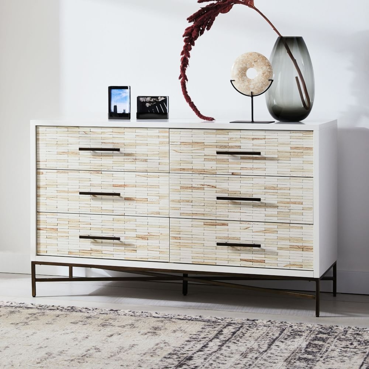 West Elm Wood Tiled Dresser - image-8