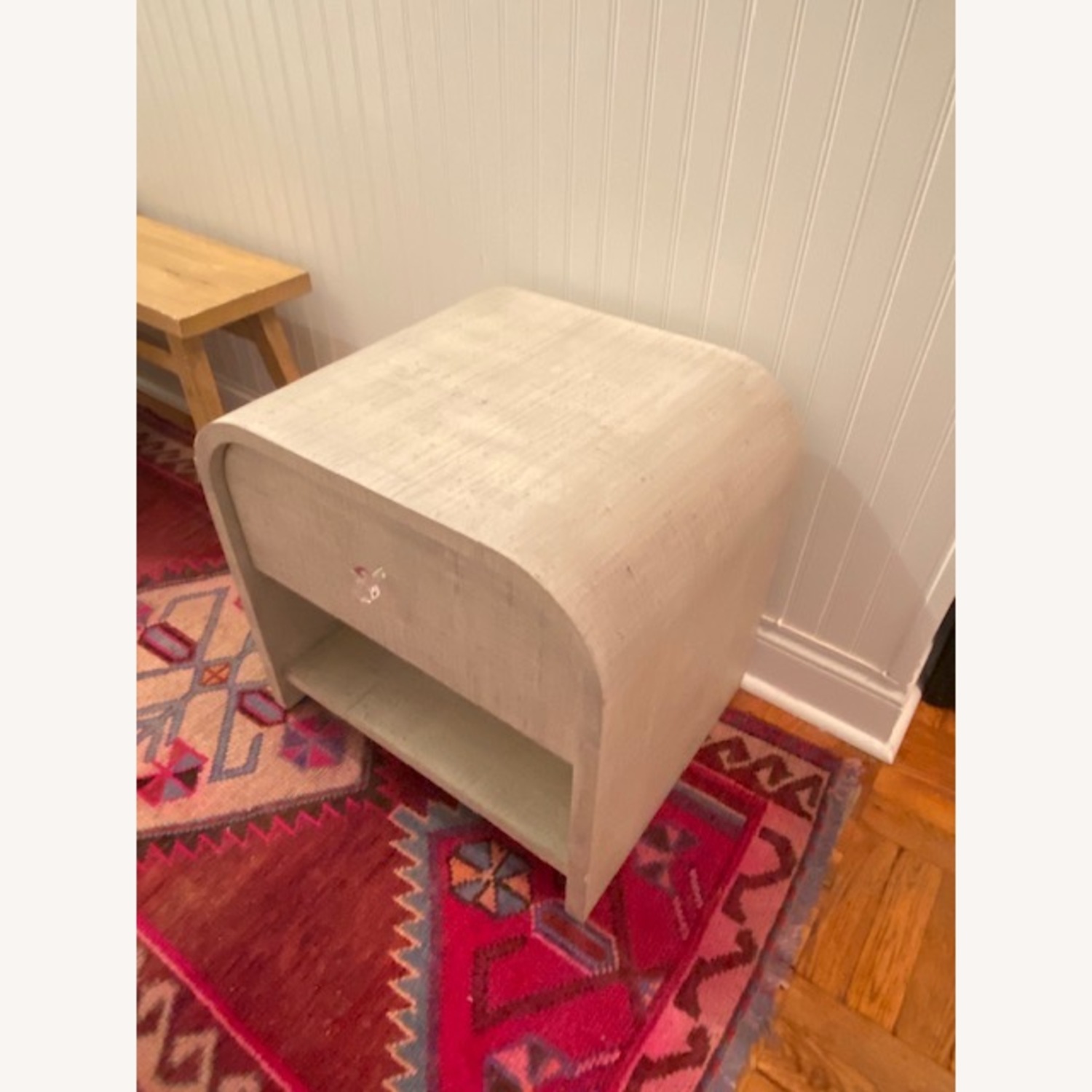 CB2 Archer Linen Nightstand With Drawer - image-3