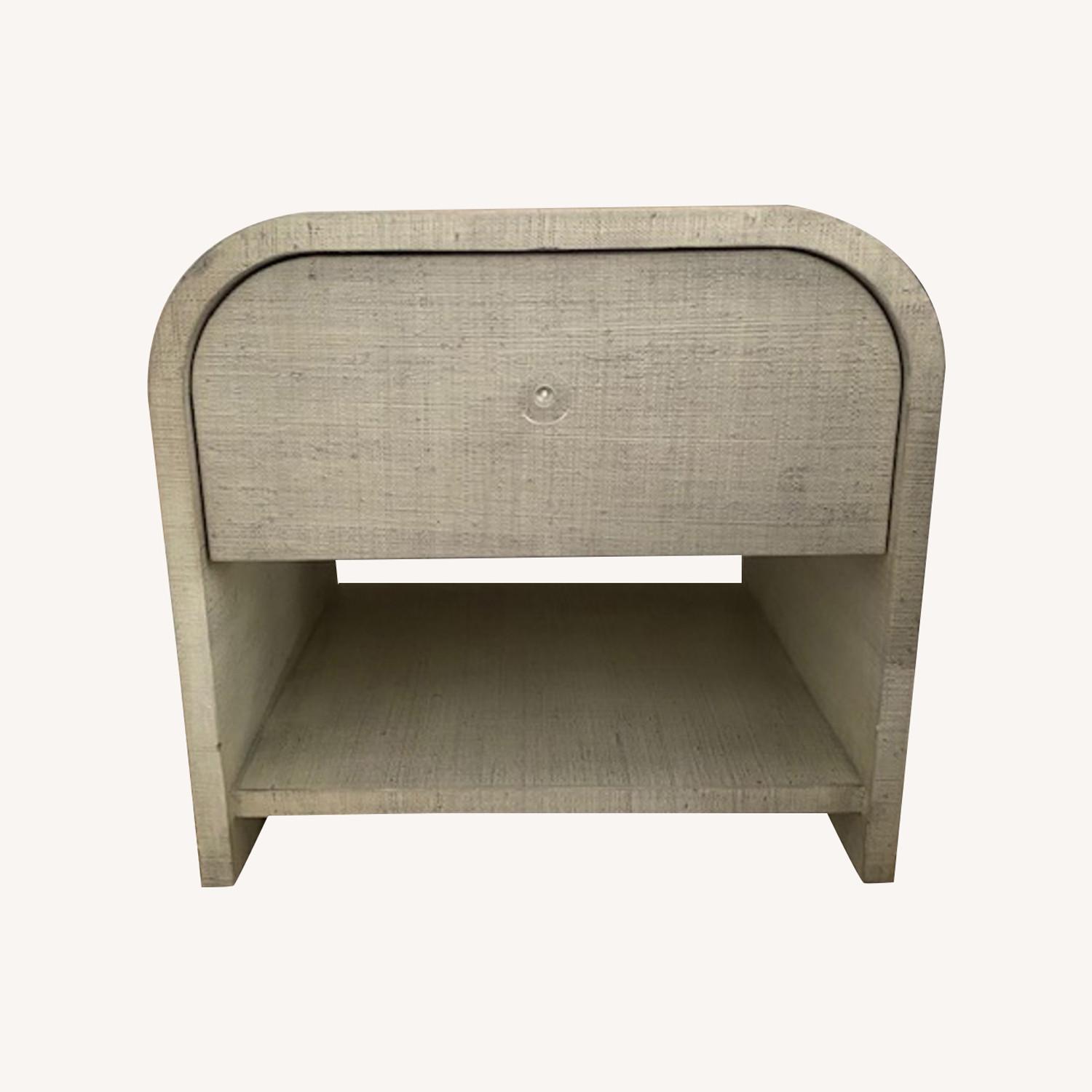CB2 Archer Linen Nightstand With Drawer - image-0