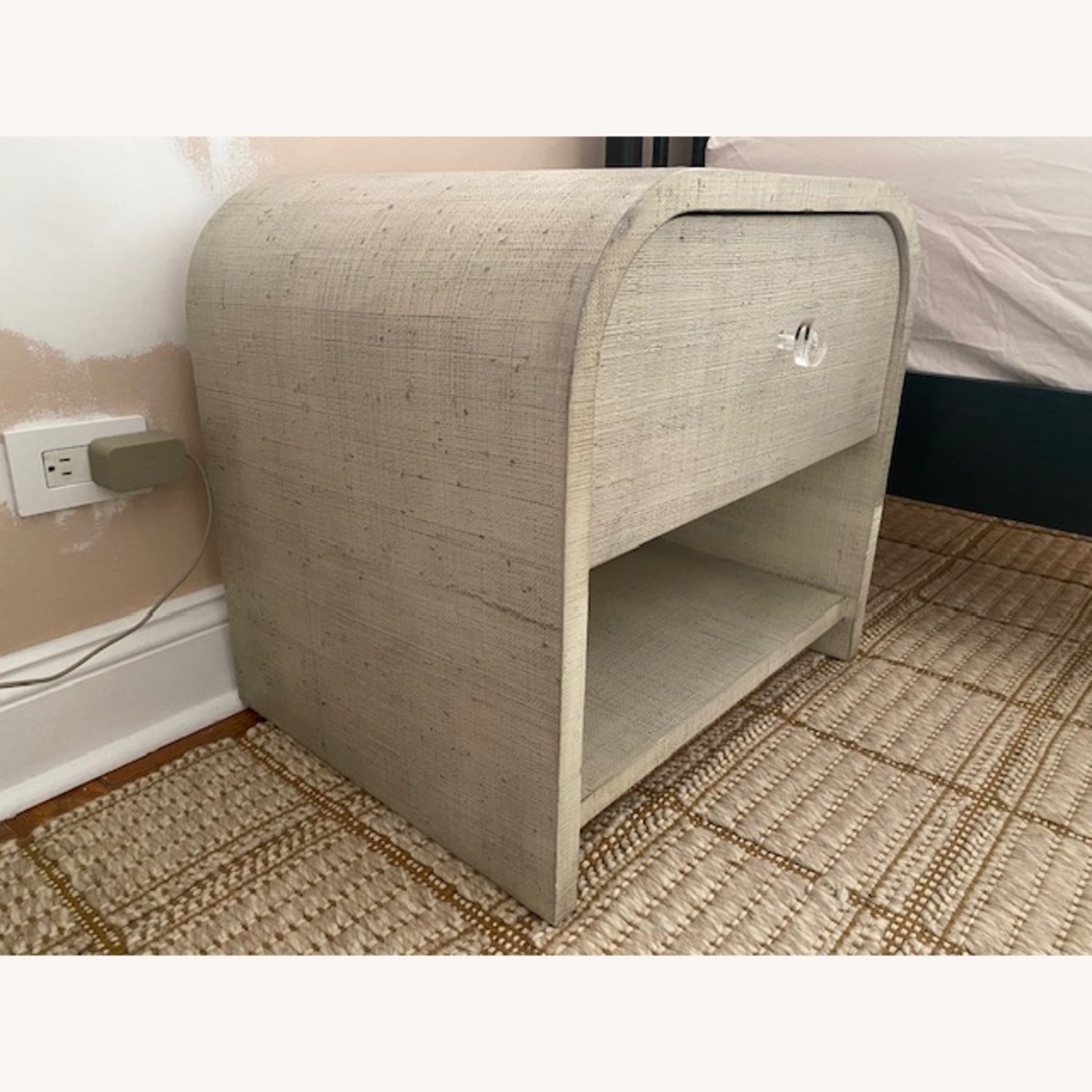 CB2 Archer Linen Nightstand With Drawer - image-6