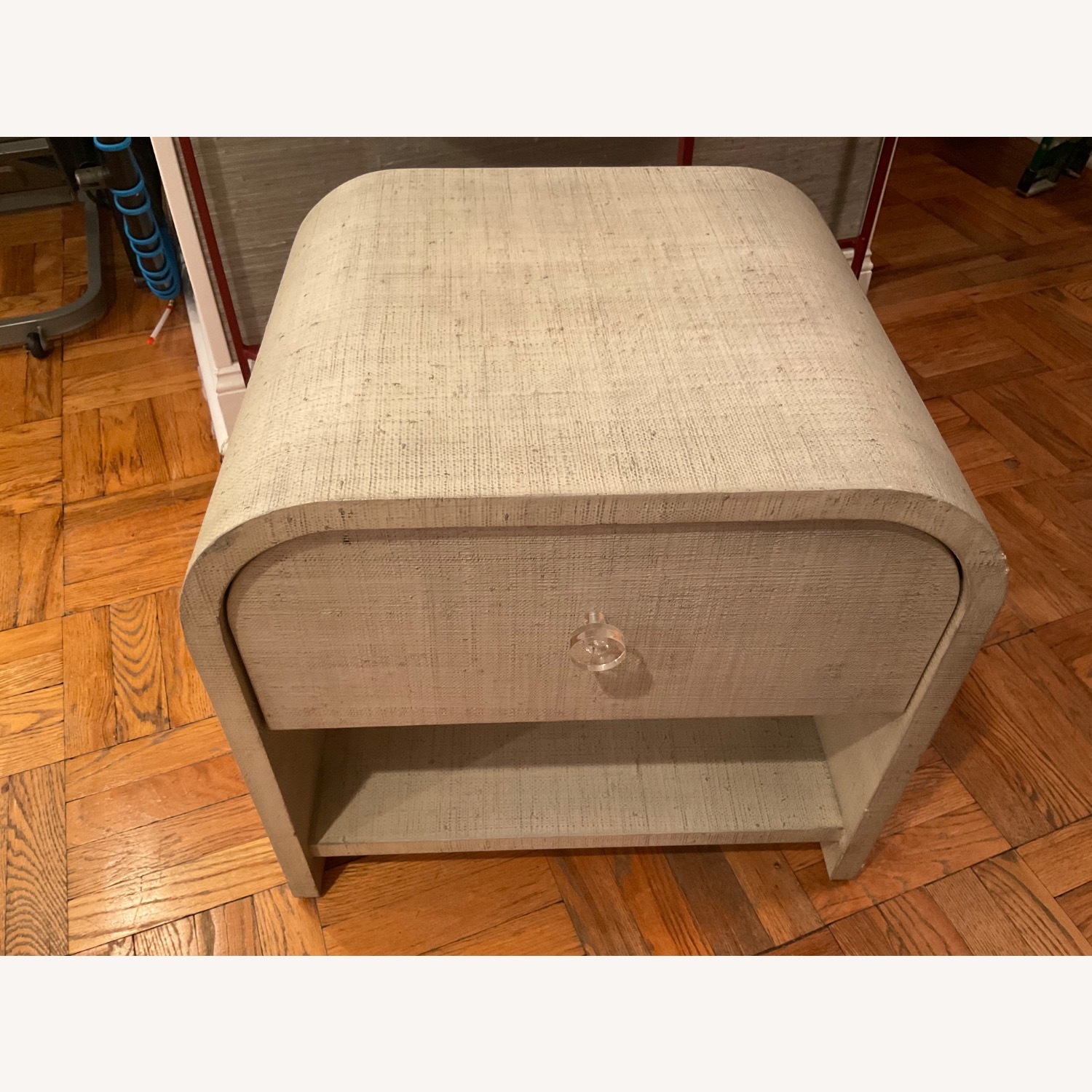 CB2 Archer Linen Nightstand With Drawer - image-16