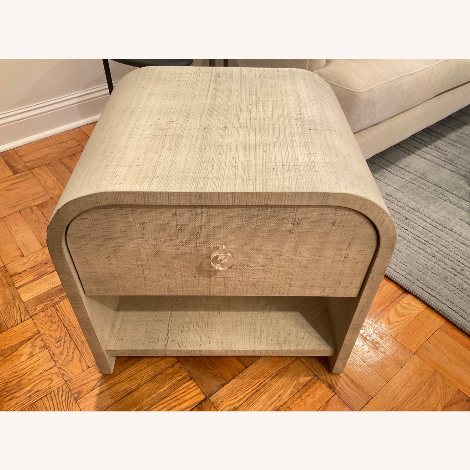 CB2 Archer Linen Nightstand With Drawer - image-19