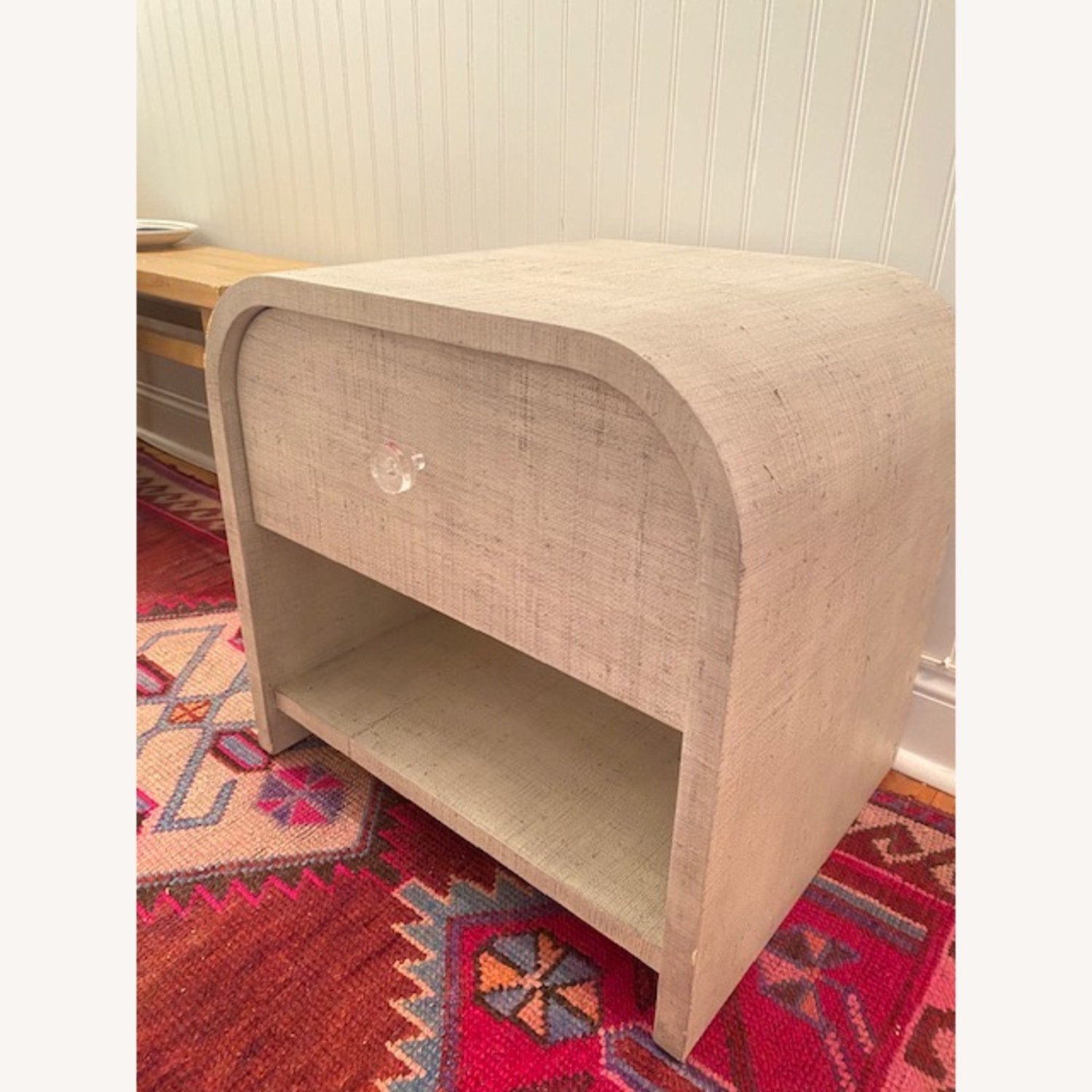 CB2 Archer Linen Nightstand With Drawer - image-5