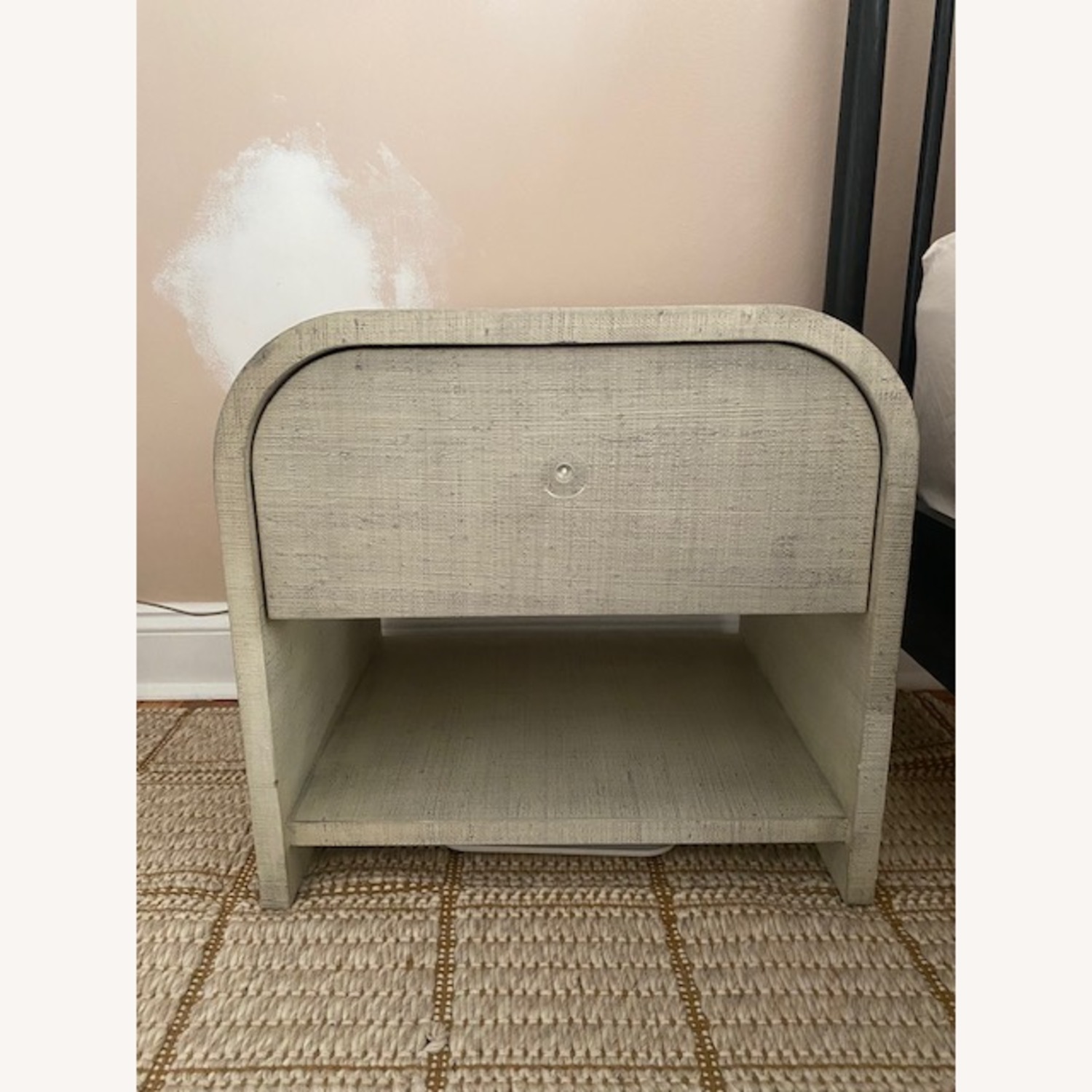 CB2 Archer Linen Nightstand With Drawer - image-1