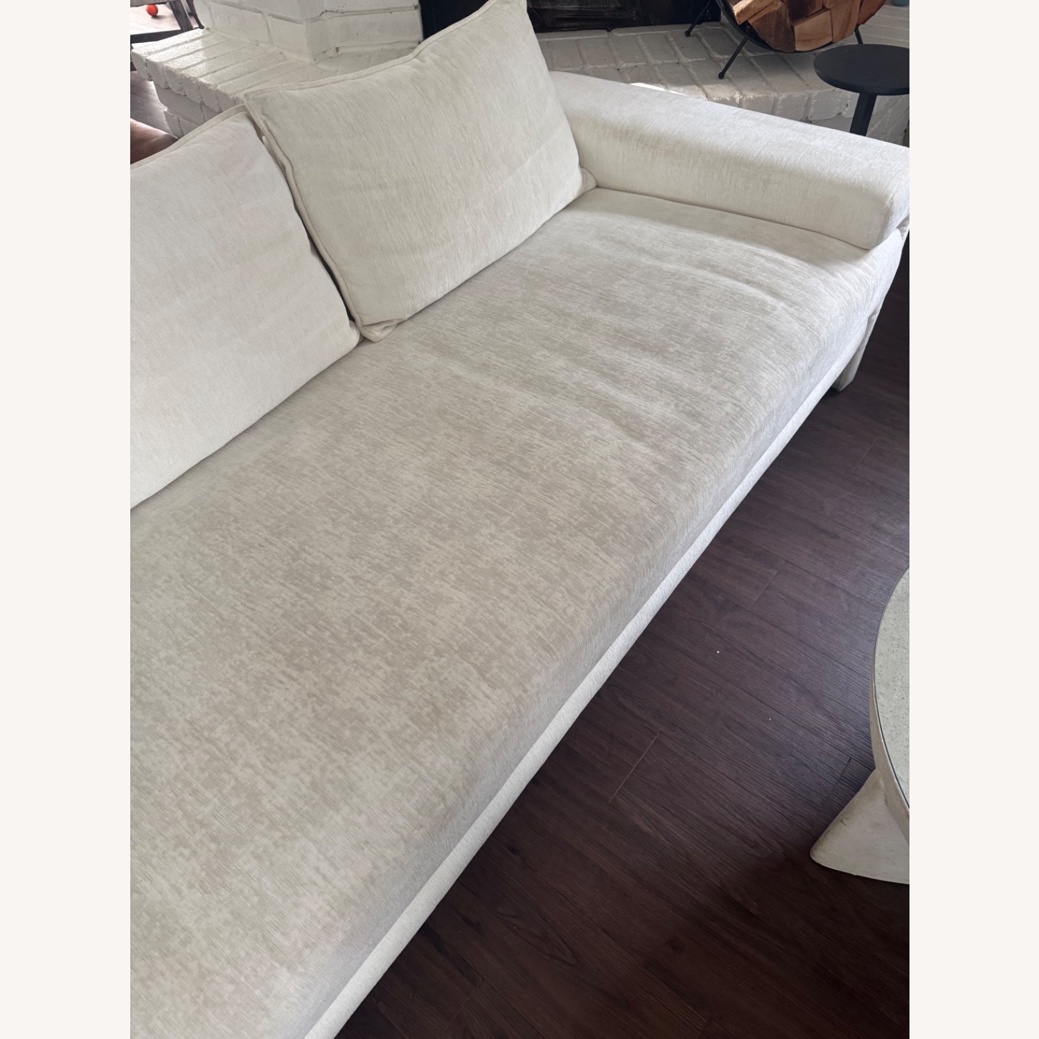 CB2 Camden 101" White Performance Fabric Sofa - image-4