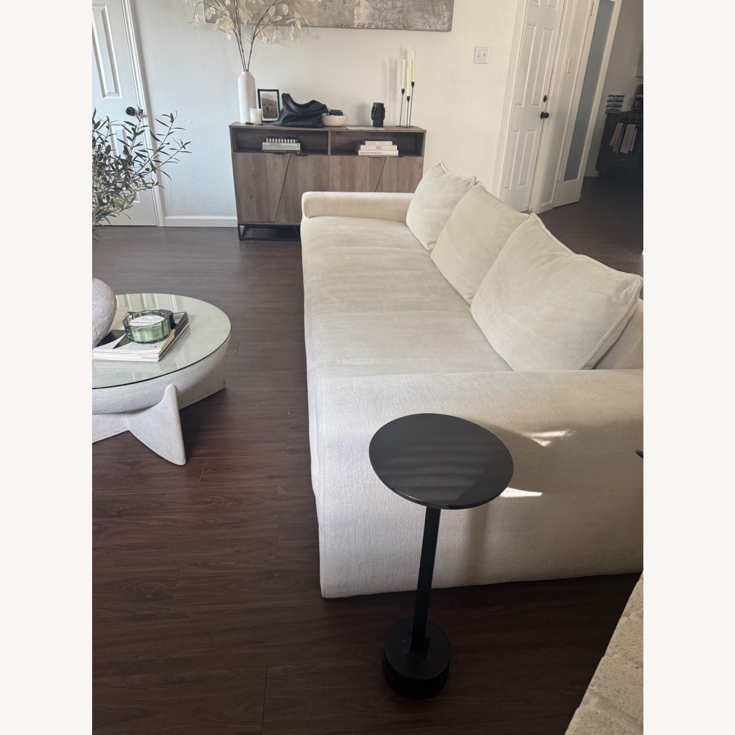 CB2 Camden 101" White Performance Fabric Sofa - image-2