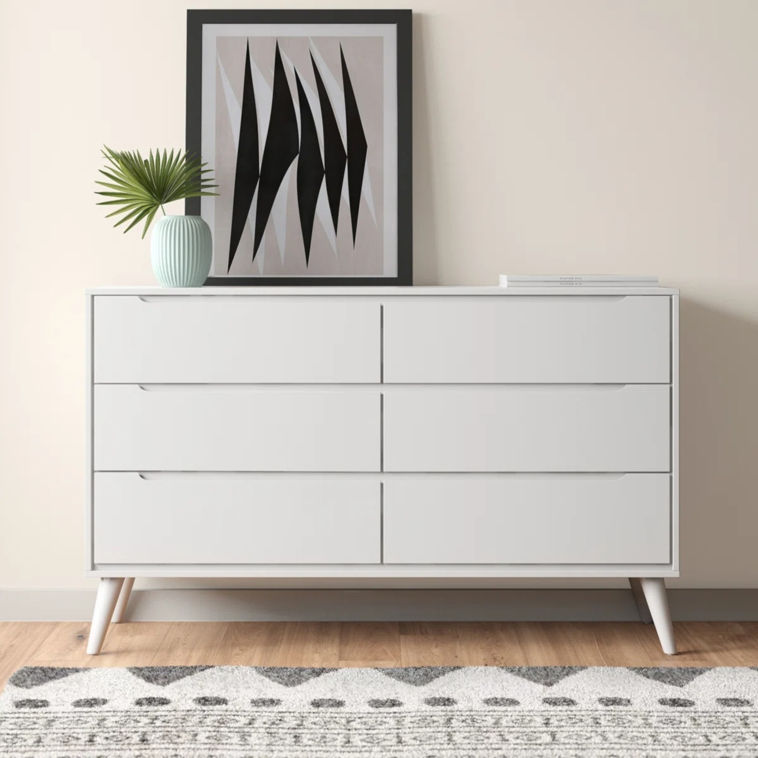 Stalter 58'' W 6 - Drawer Dresser White - image-5