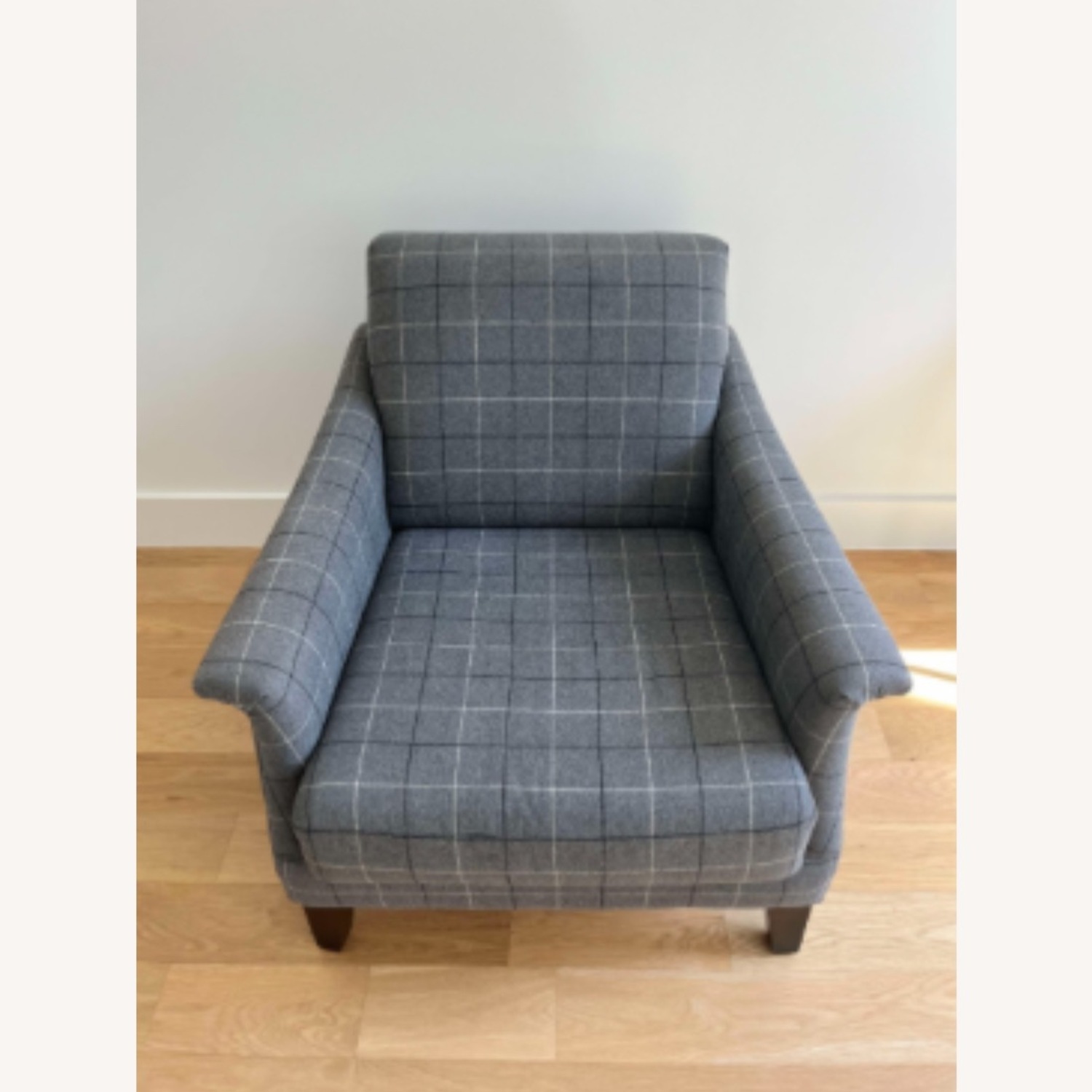 West Elm Gray Plaid Writer’s Chair - image-2