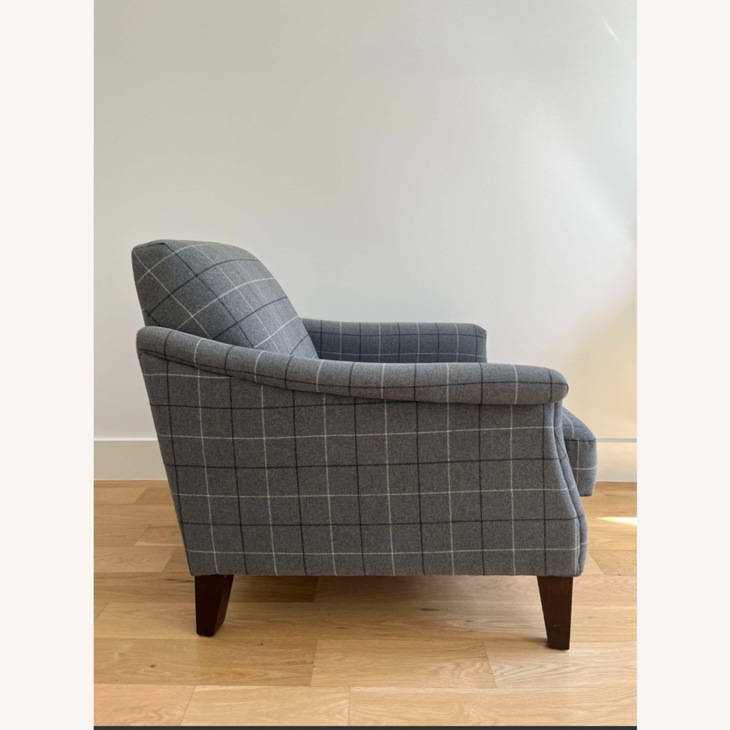 West Elm Gray Plaid Writer’s Chair - image-3