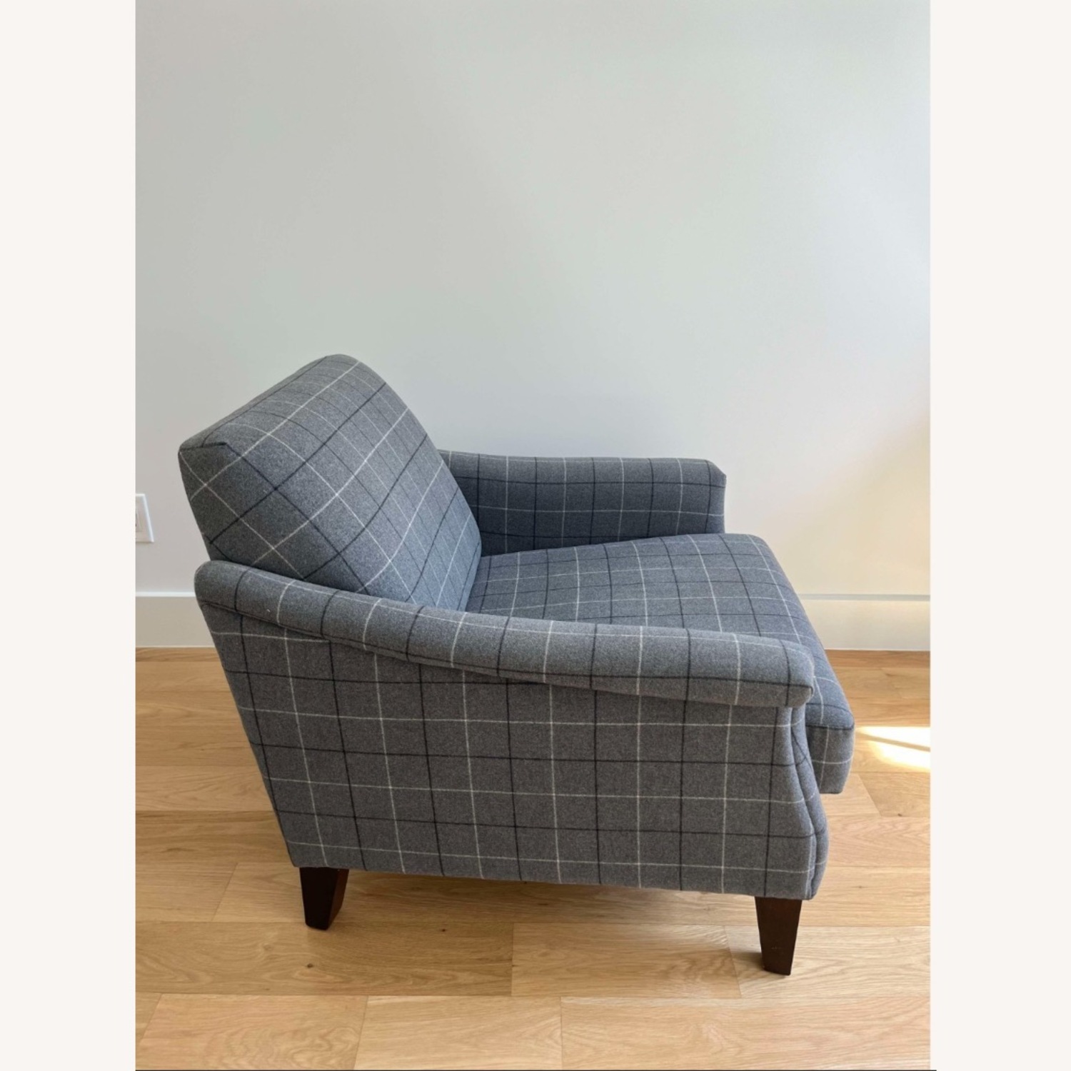 West Elm Gray Plaid Writer’s Chair - image-8