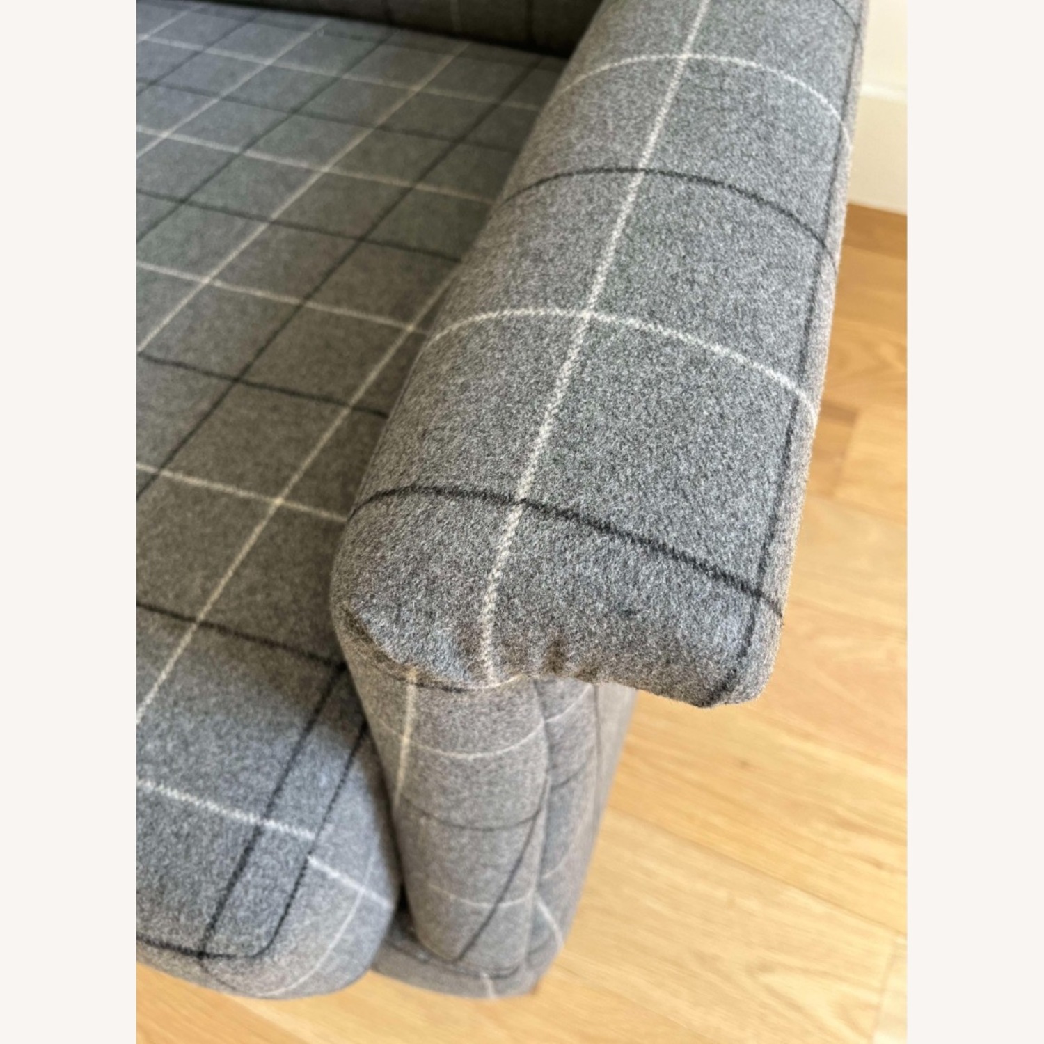 West Elm Gray Plaid Writer’s Chair - image-5