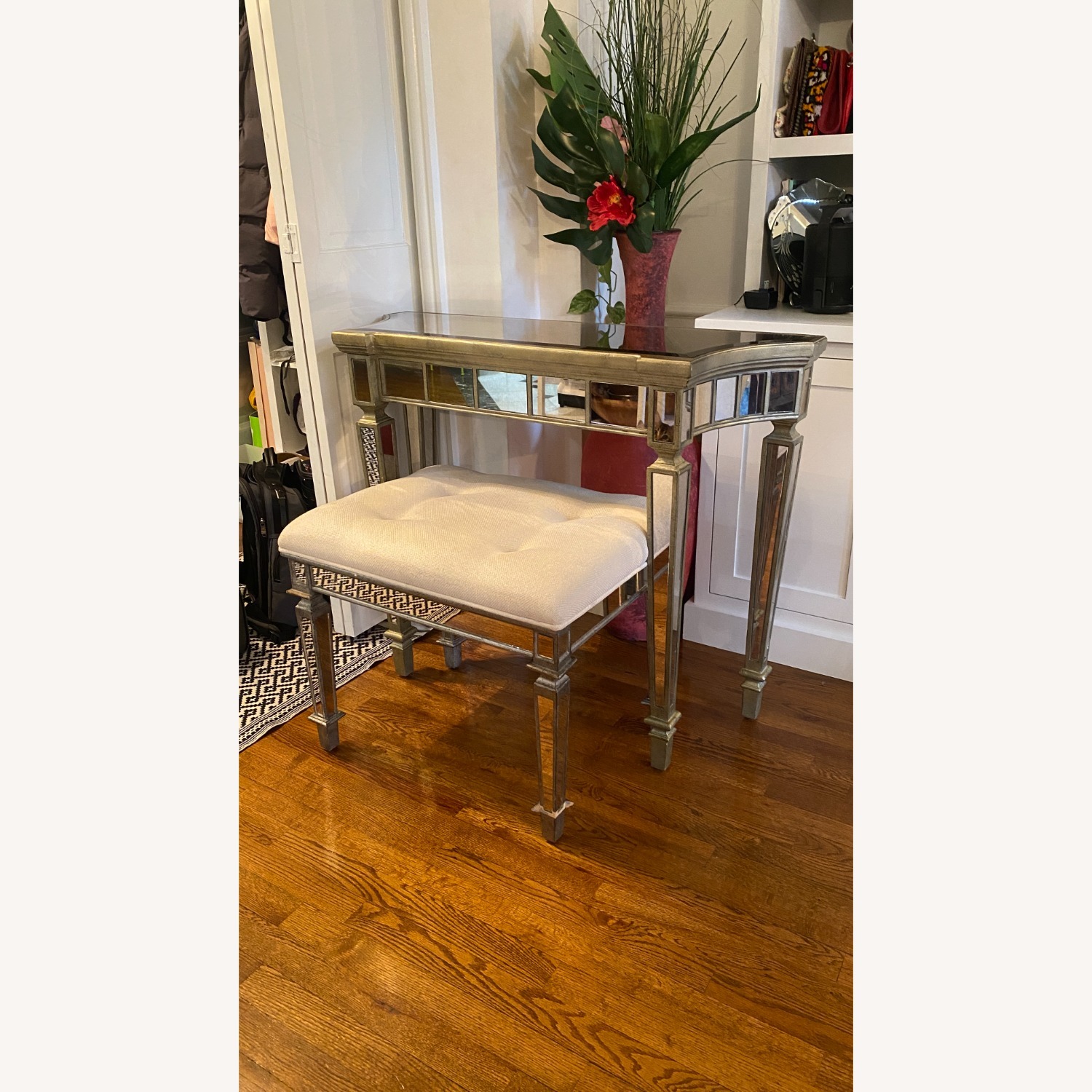 Horchow Mirrored Glass Vanity Set - image-2