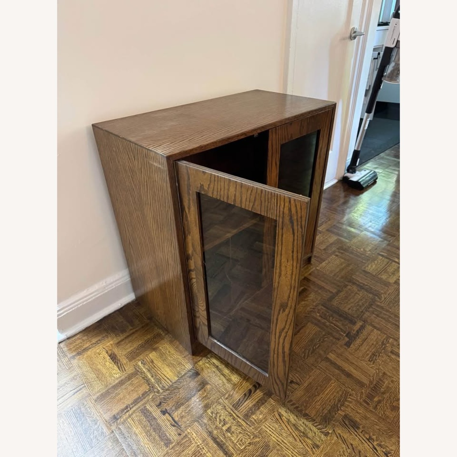 Antique Wooden Record Cabinet - image-4