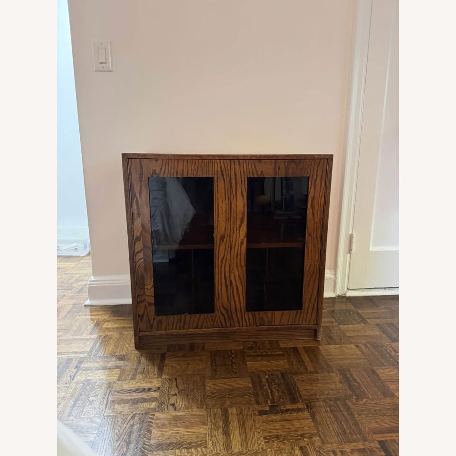 Antique Wooden Record Cabinet - image-2