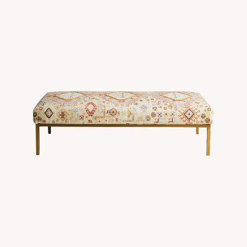 Used Anthropologie Rug Ottoman for sale on AptDeco