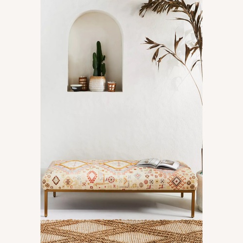 Used Anthropologie Rug Ottoman for sale on AptDeco