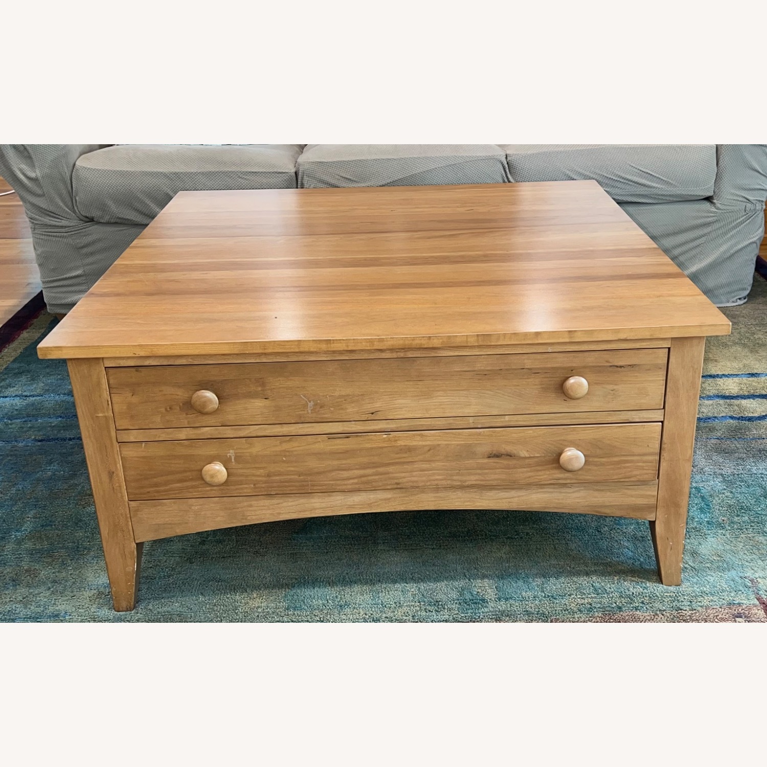 Ethan Allen Coffee Table with Drawers - image-1