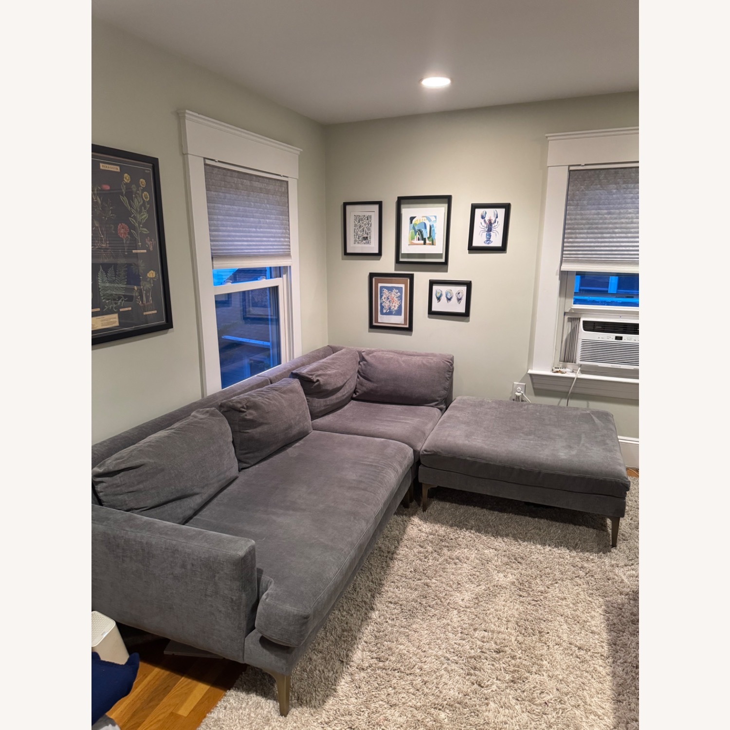 West Elm Sectional Pewter Gray 3- Piece - image-2