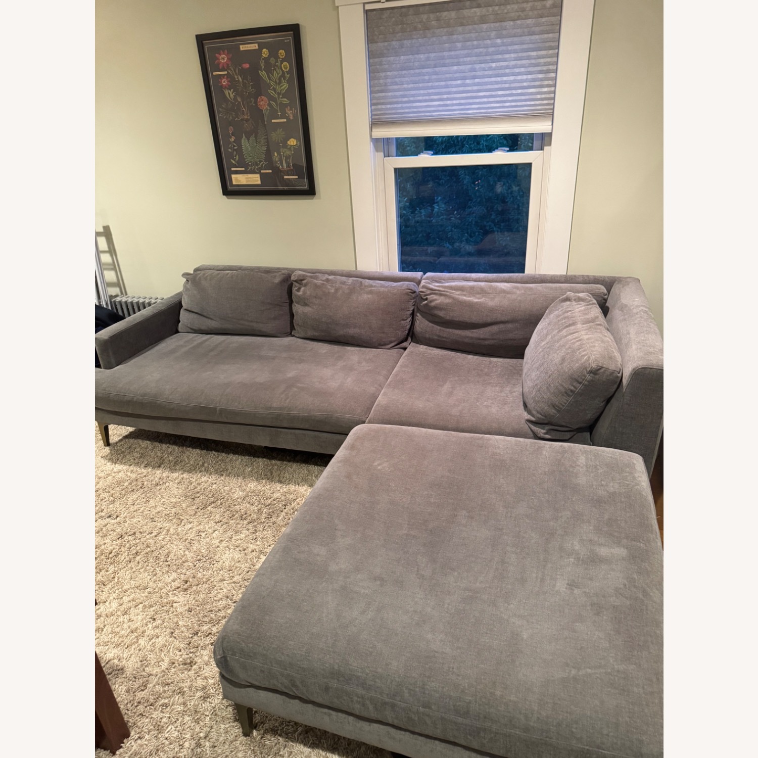 West Elm Sectional Pewter Gray 3- Piece - image-1
