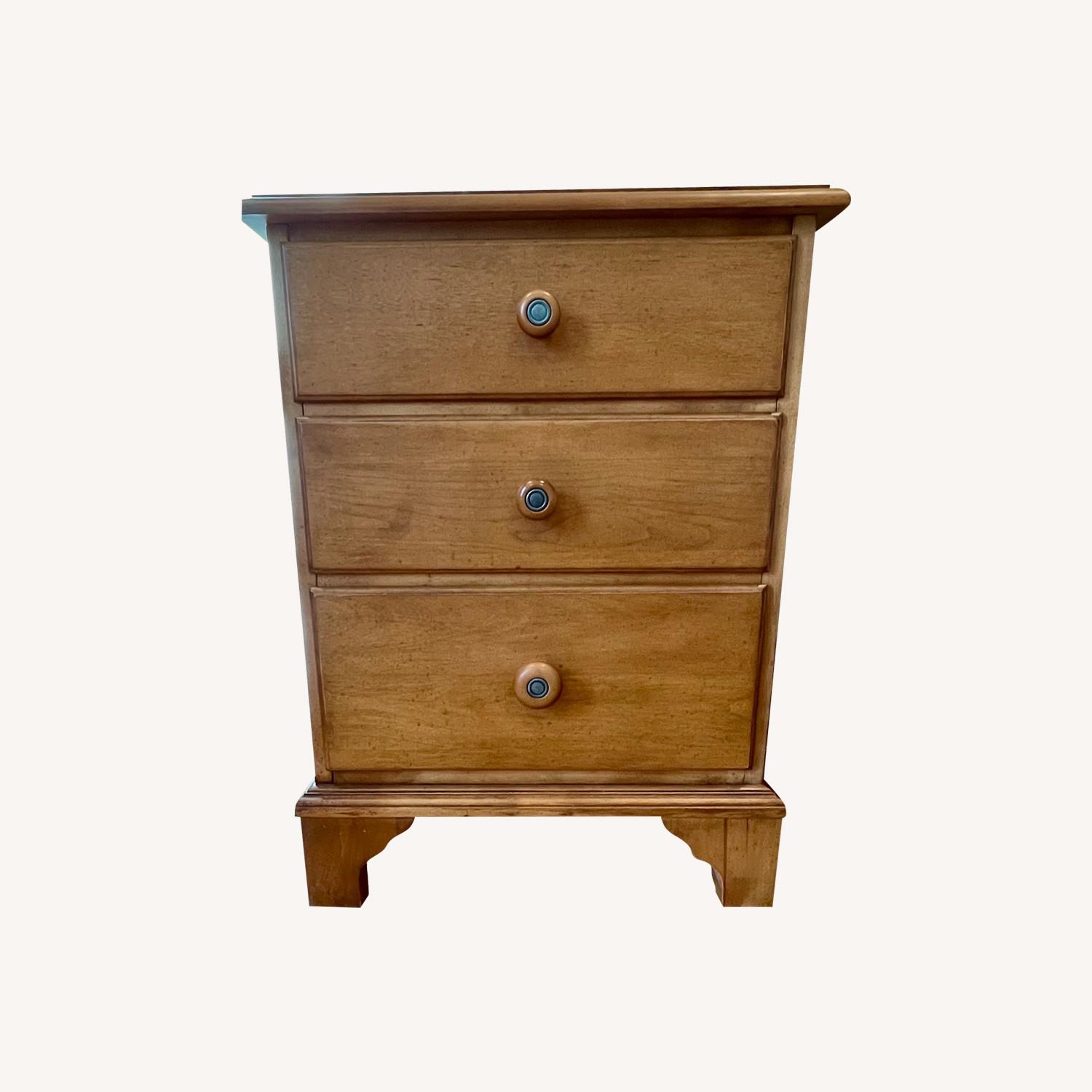 Ethan Allen 3 Drawer Nightstand - image-0