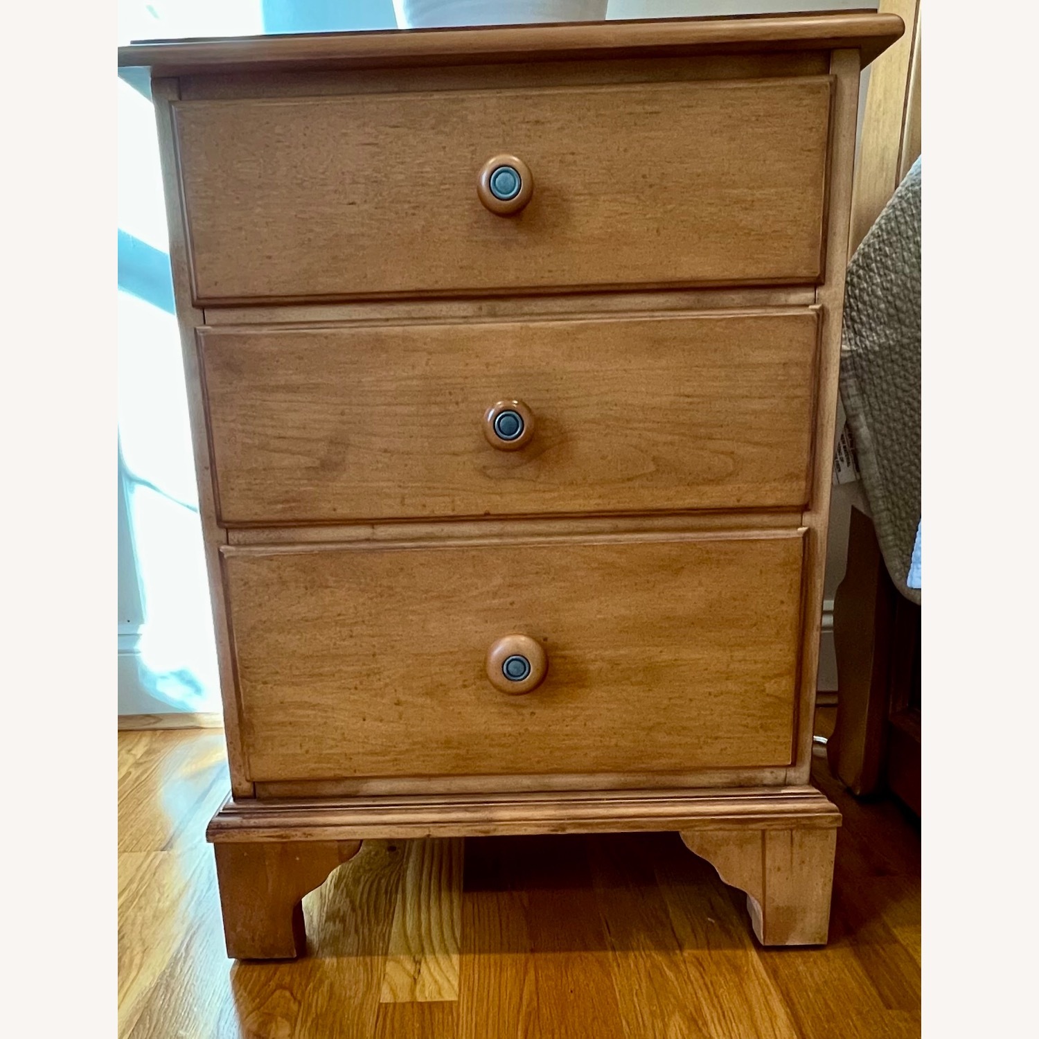 Ethan Allen 3 Drawer Nightstand - image-1