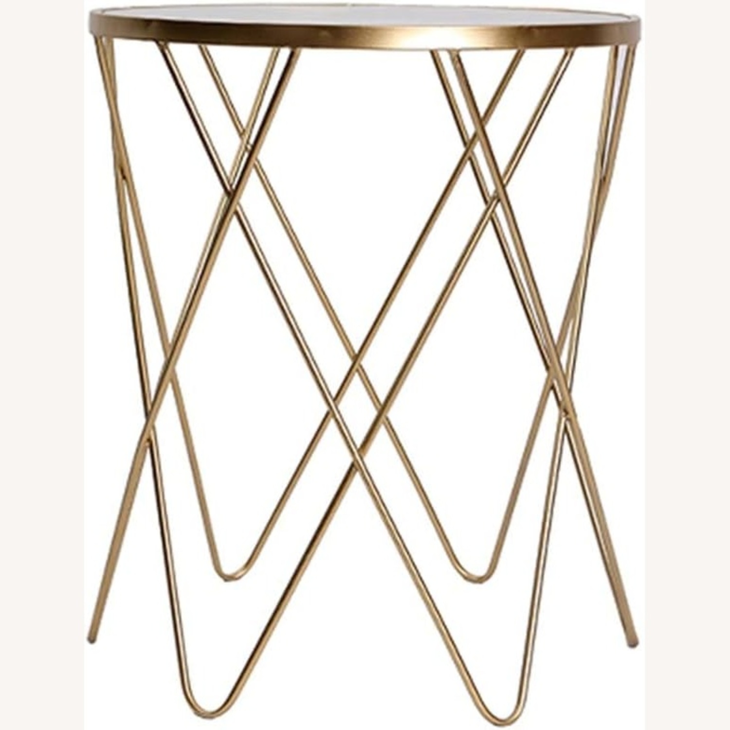 Mid Century Modern Gold Side Table  - image-4