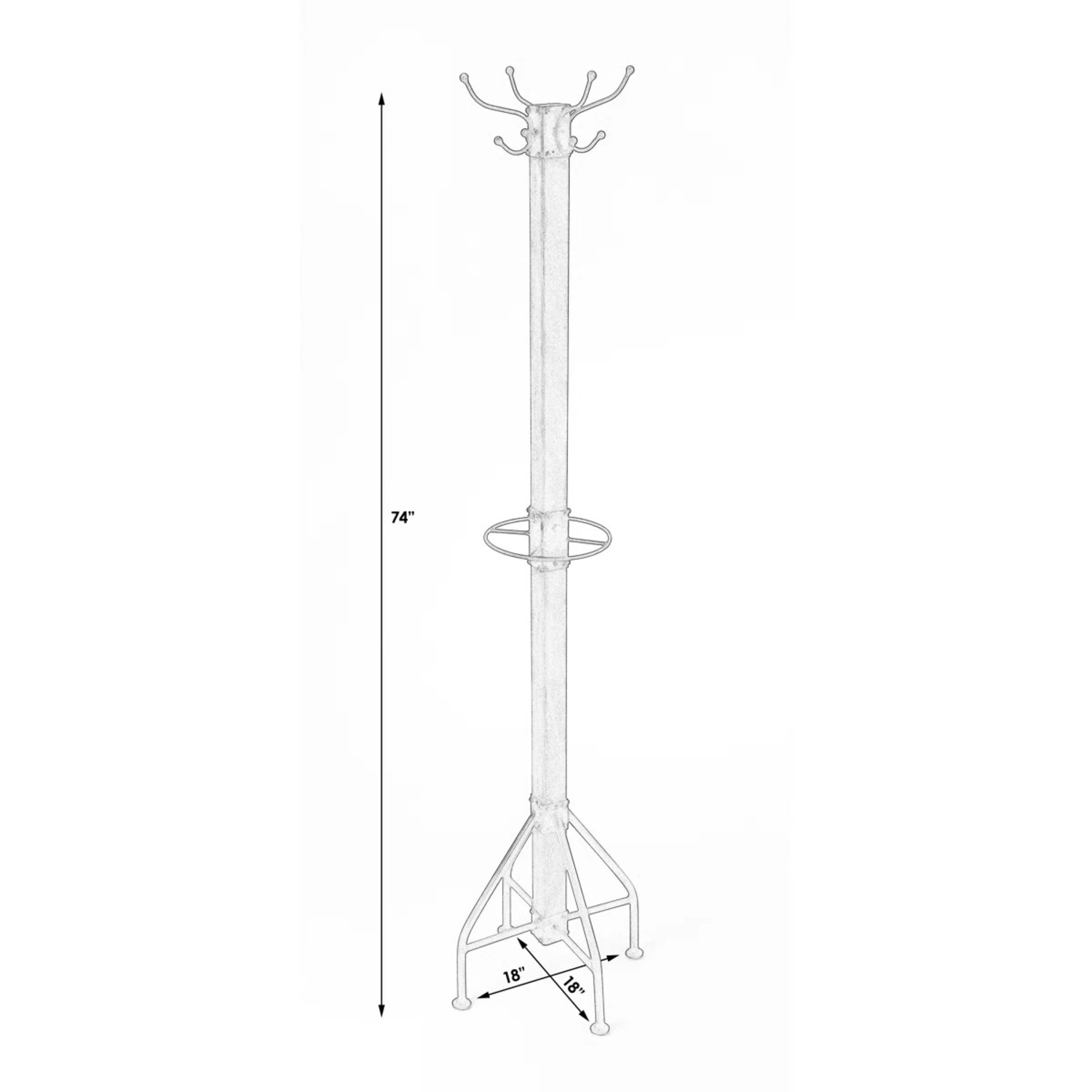 Donan 8 Hook Coat Rack - image-2