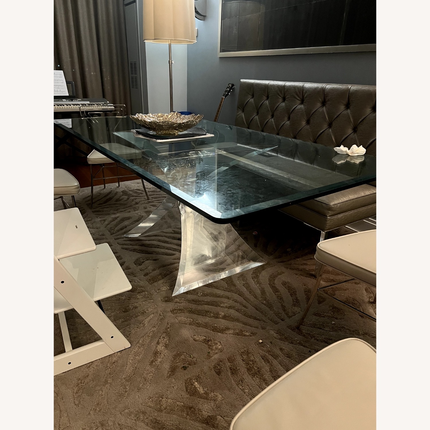 Vintage Glass and Lucite Dining Table - image-3